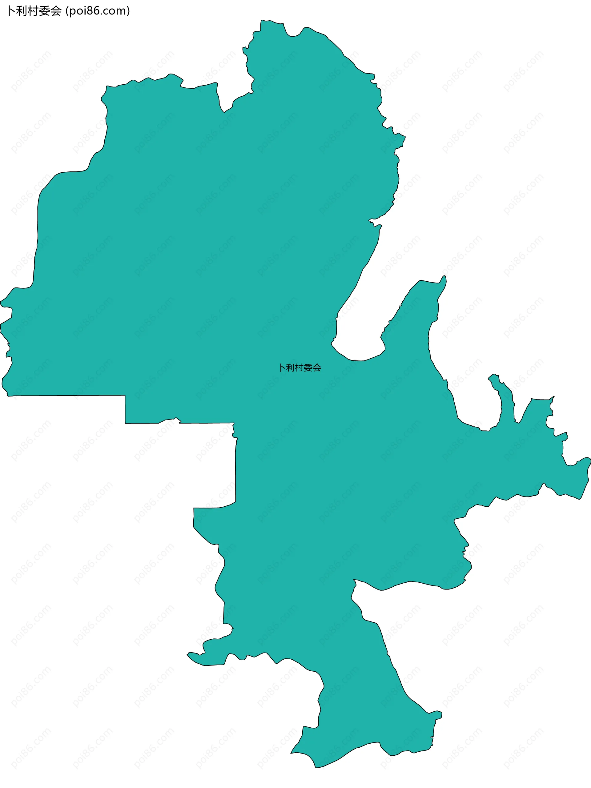 卜利村委会边界地图