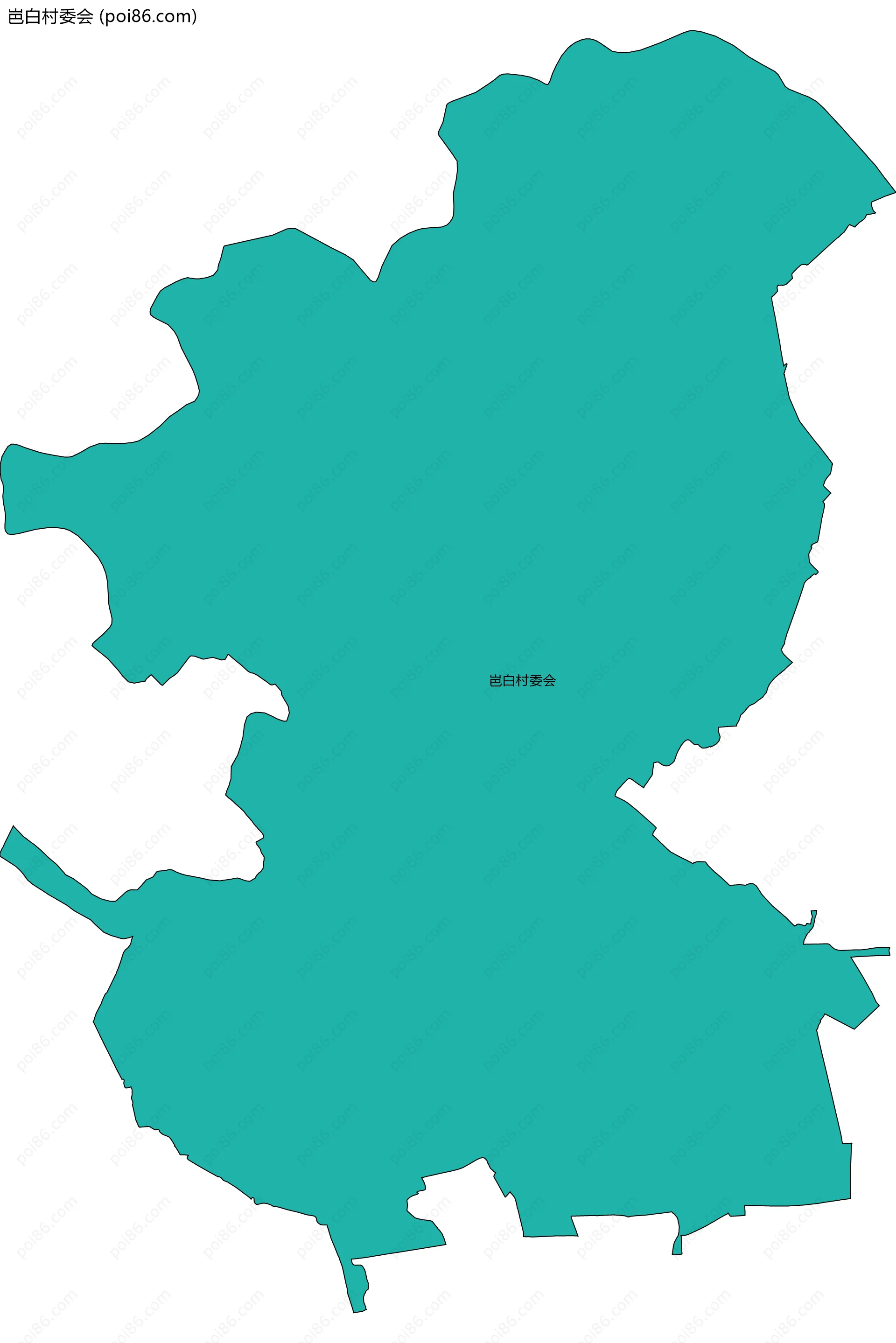 岜白村委会边界地图
