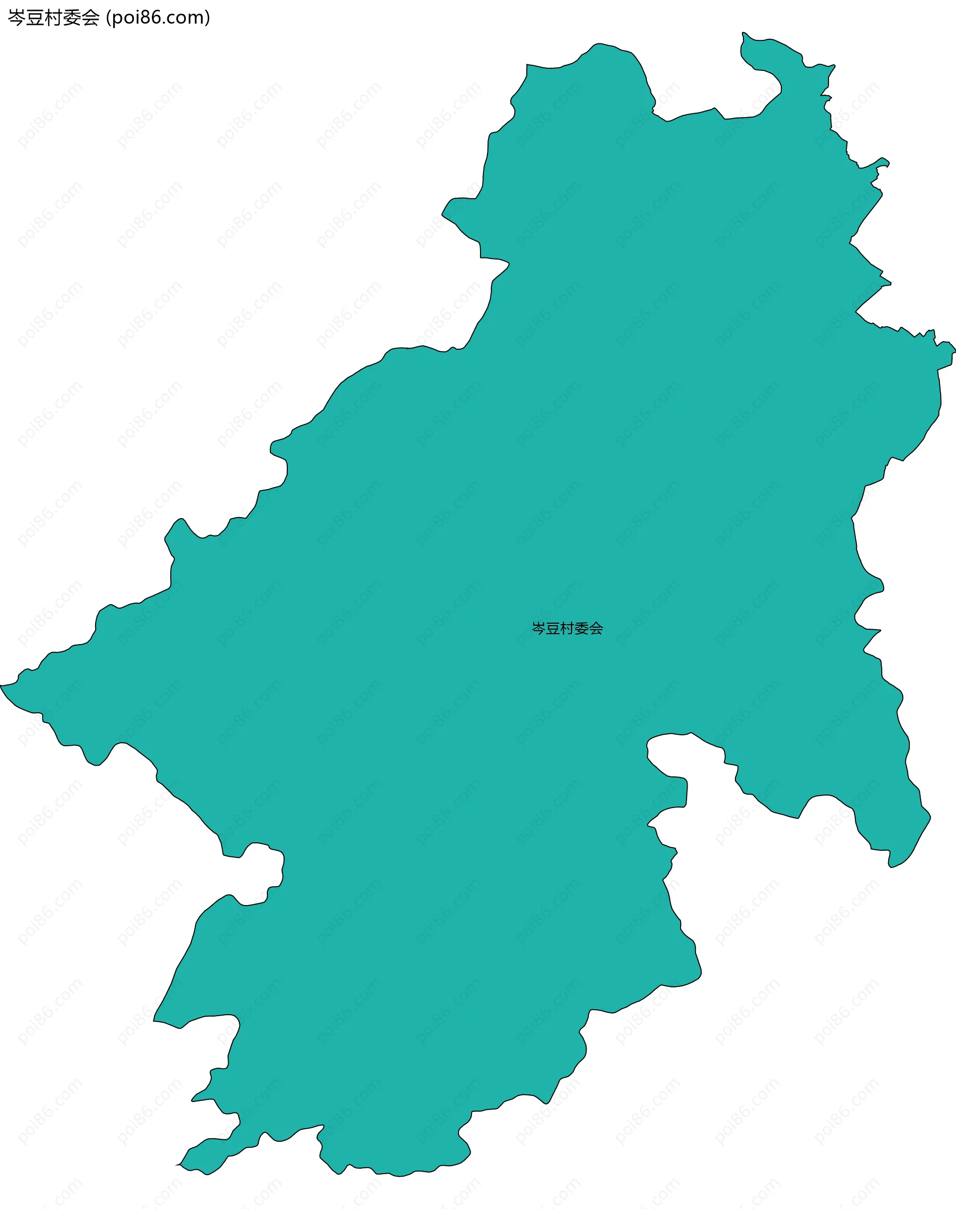 岑豆村委会边界地图
