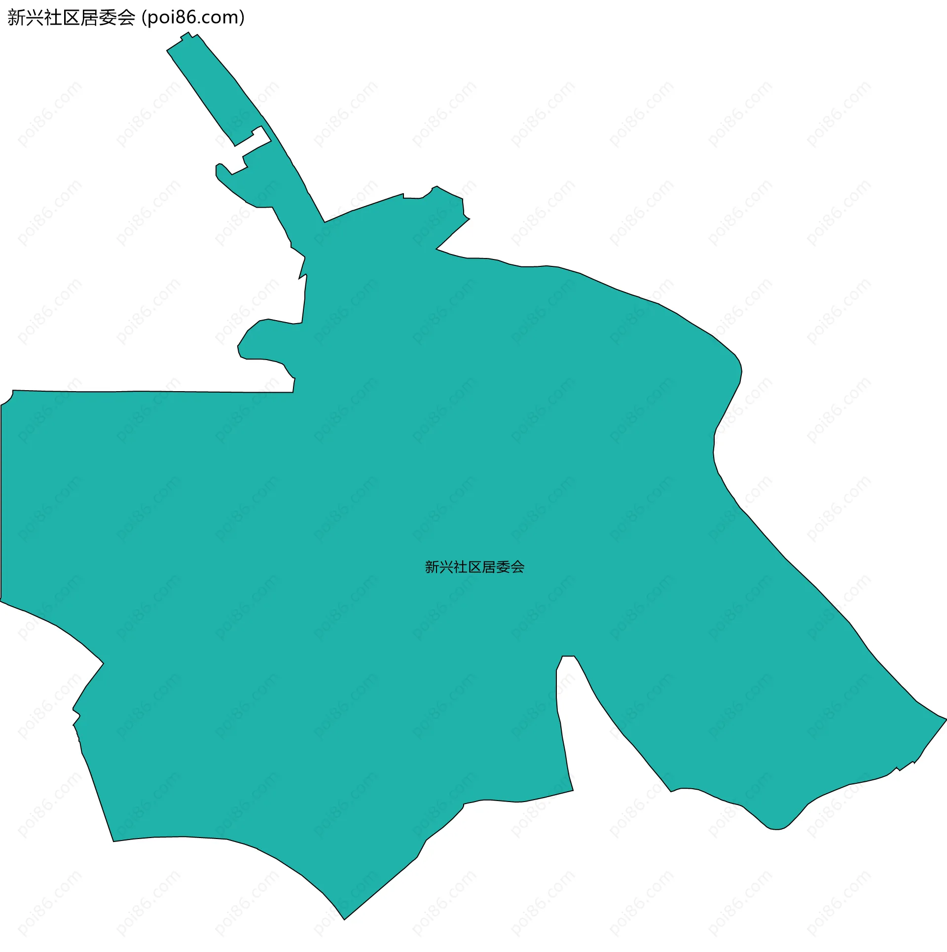 新兴社区居委会边界地图