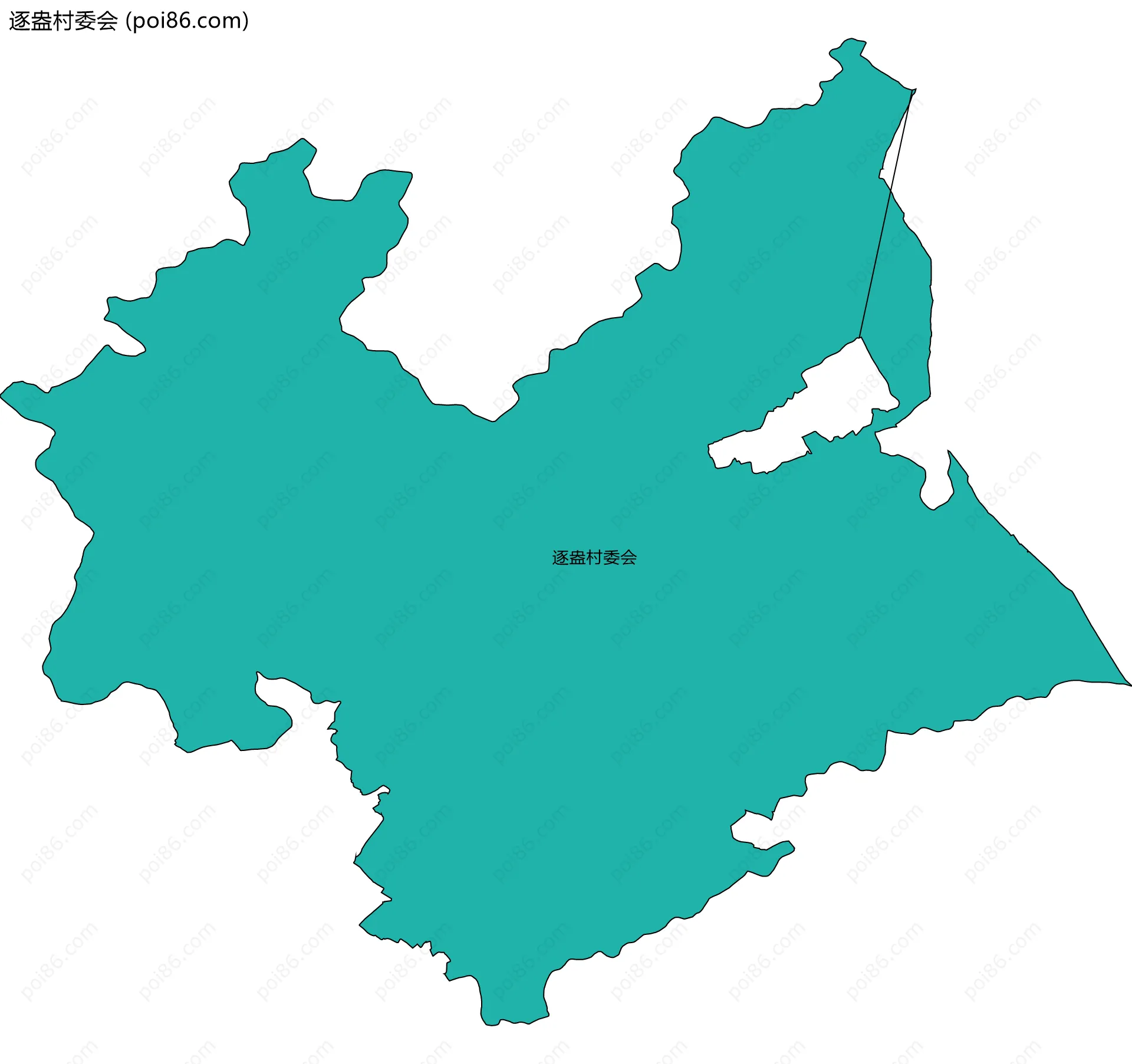 逐盎村委会边界地图