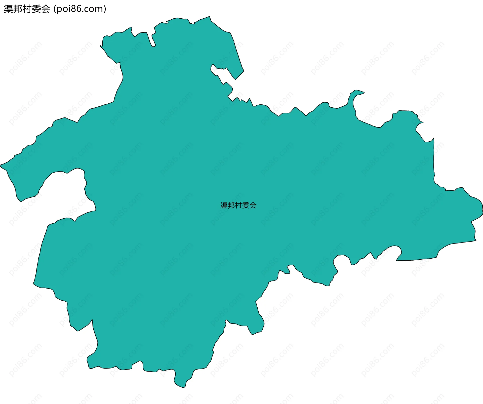 渠邦村委会边界地图
