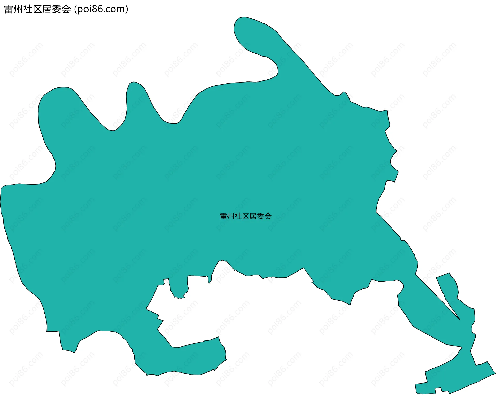 雷州社区居委会边界地图