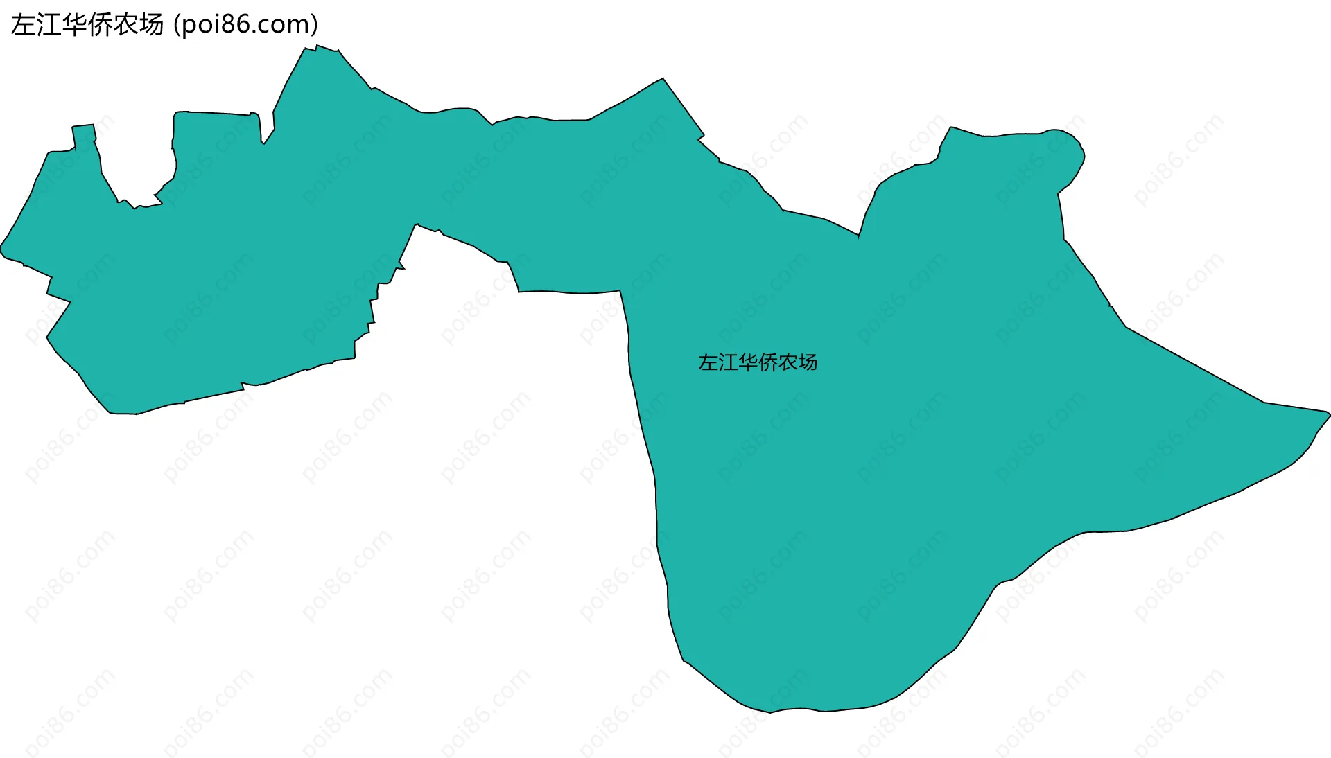 左江华侨农场边界地图