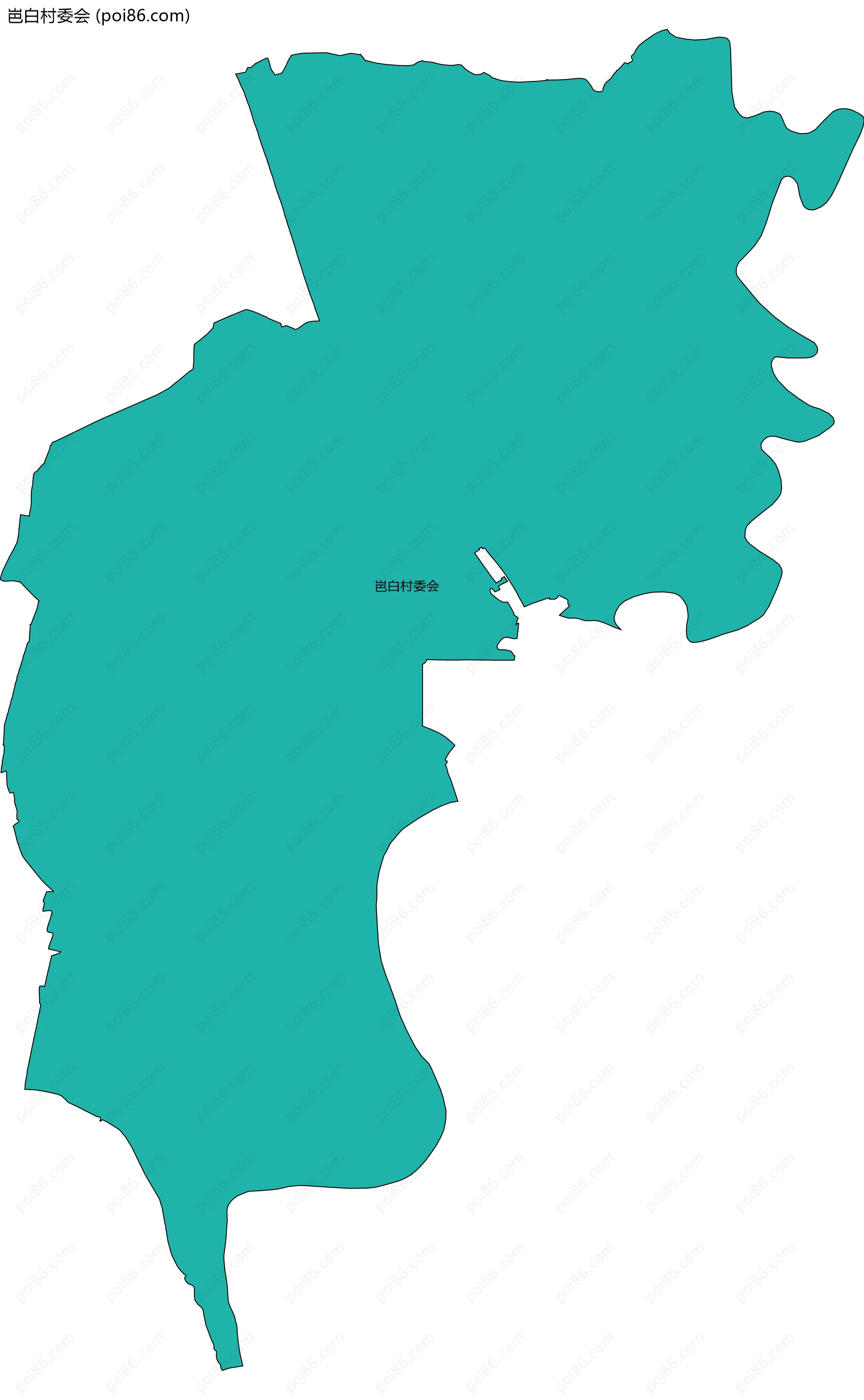 岜白村委会边界地图