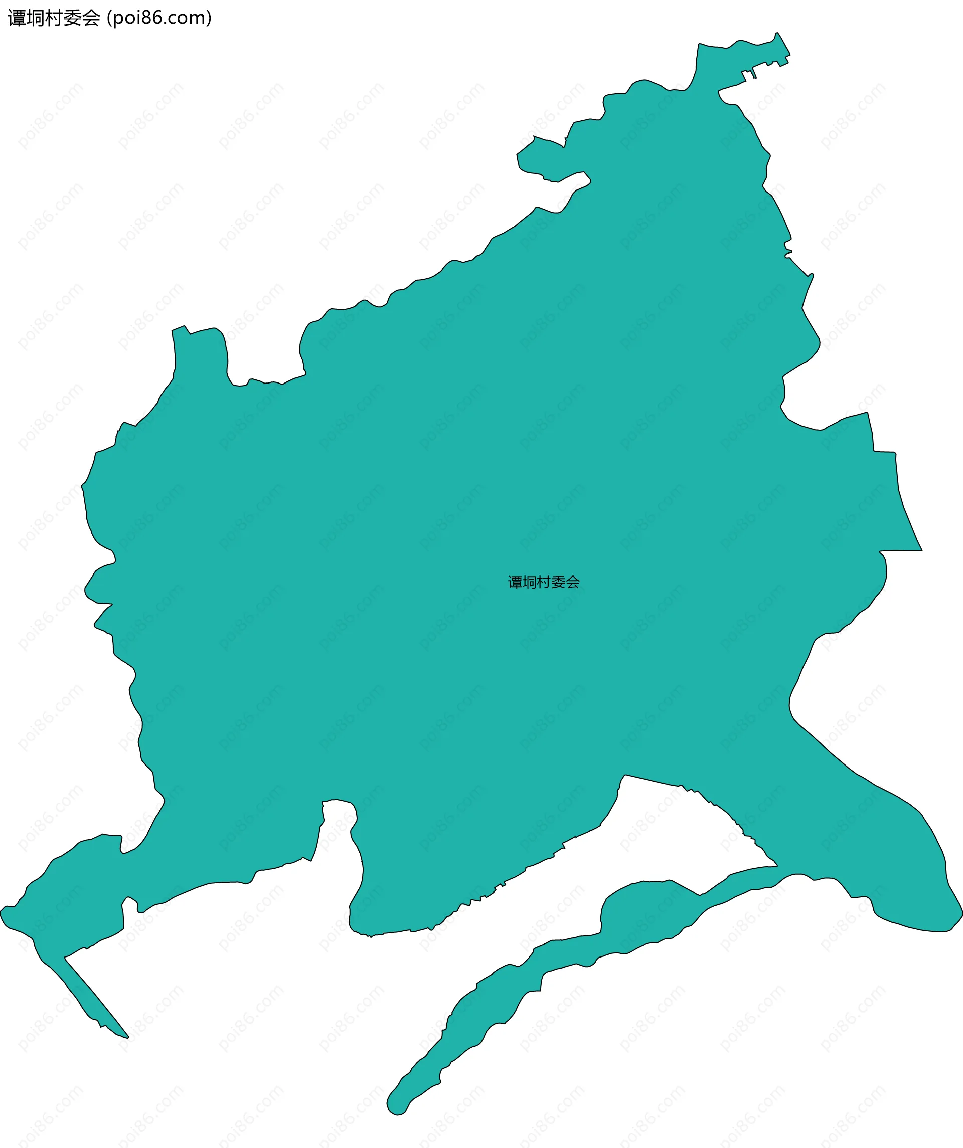 谭垌村委会边界地图