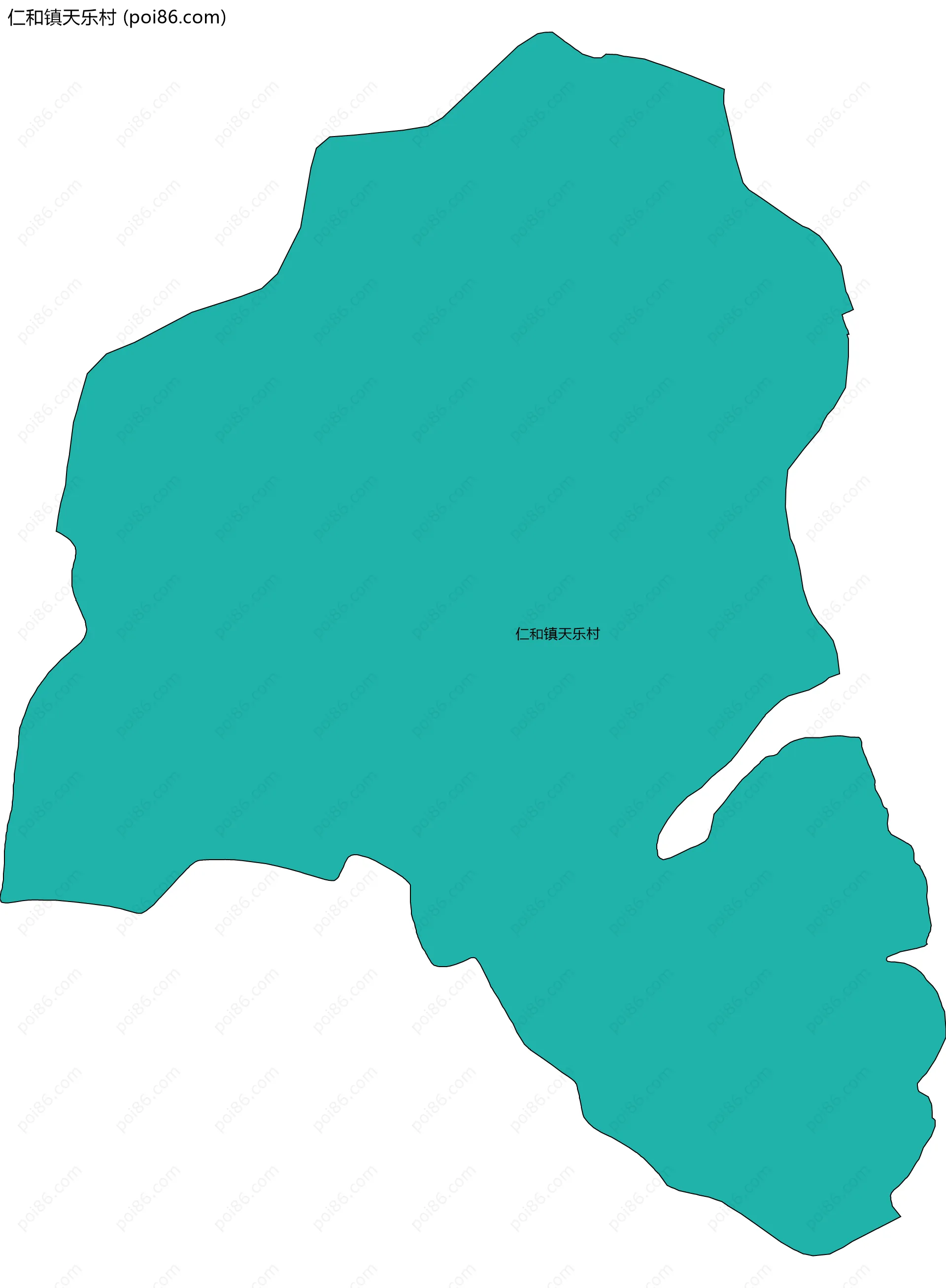 仁和镇天乐村边界地图