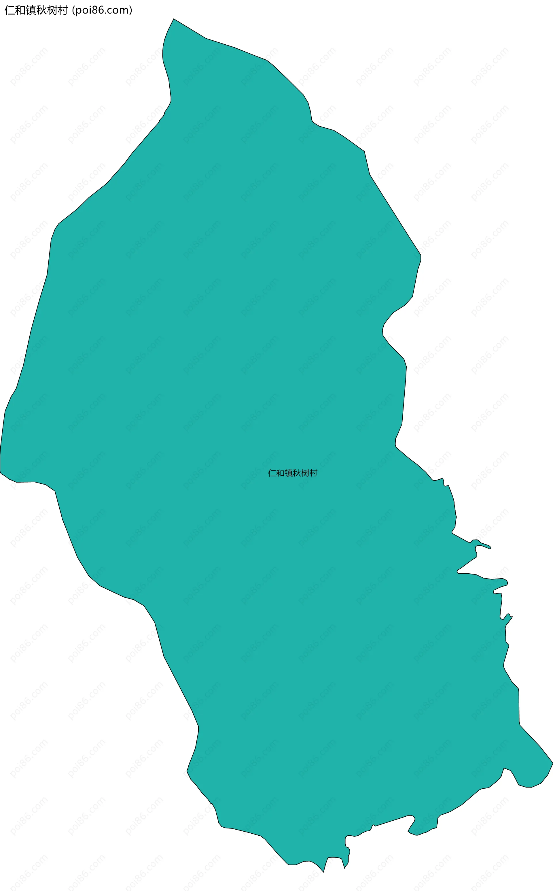 仁和镇秋树村边界地图