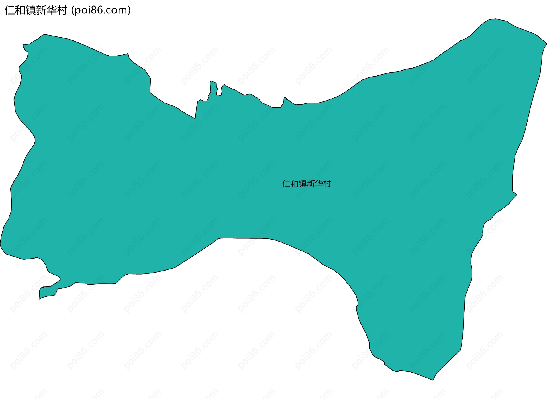 仁和镇新华村边界地图