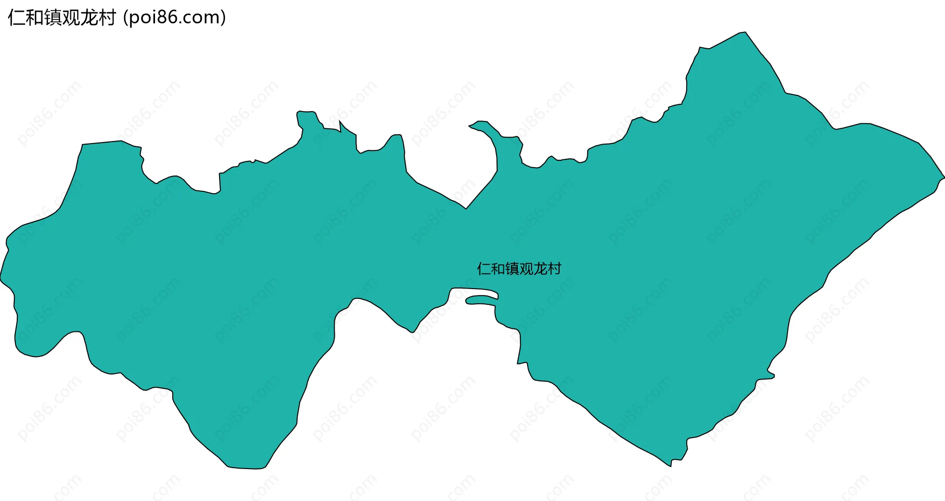 仁和镇观龙村边界地图