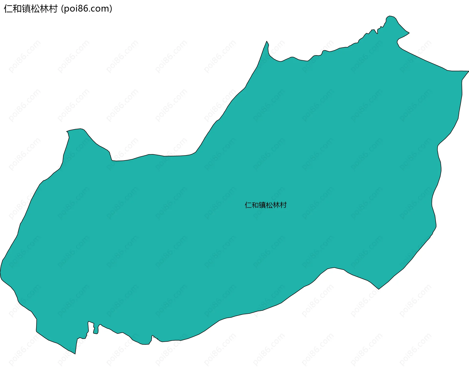 仁和镇松林村边界地图
