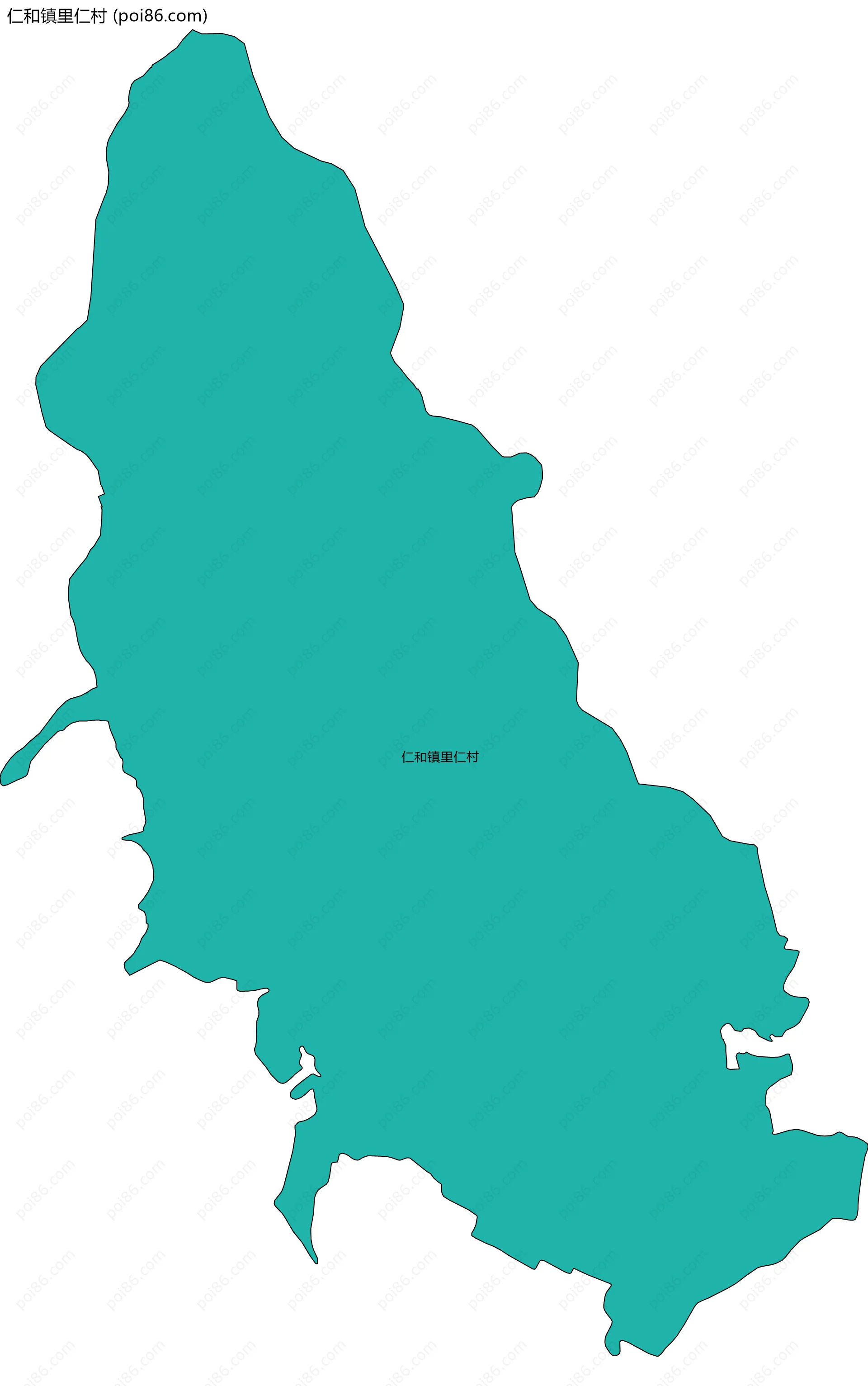 仁和镇里仁村边界地图