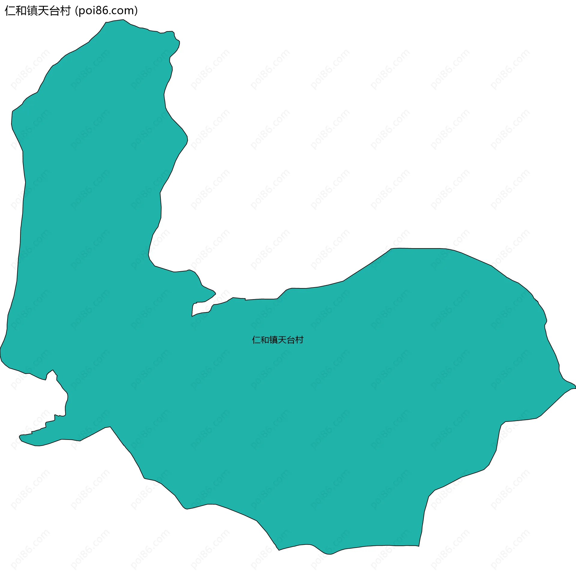 仁和镇天台村边界地图