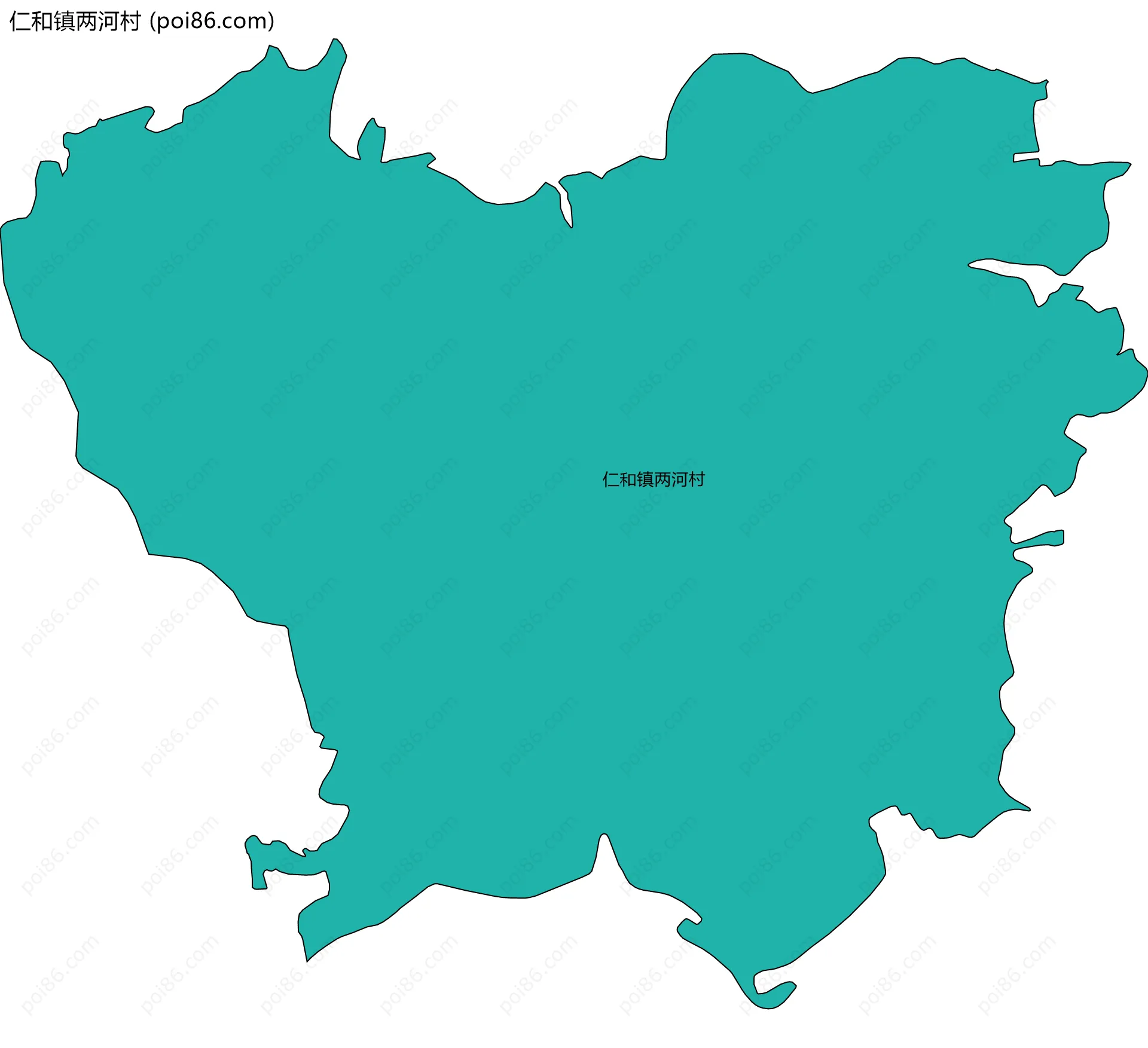 仁和镇两河村边界地图