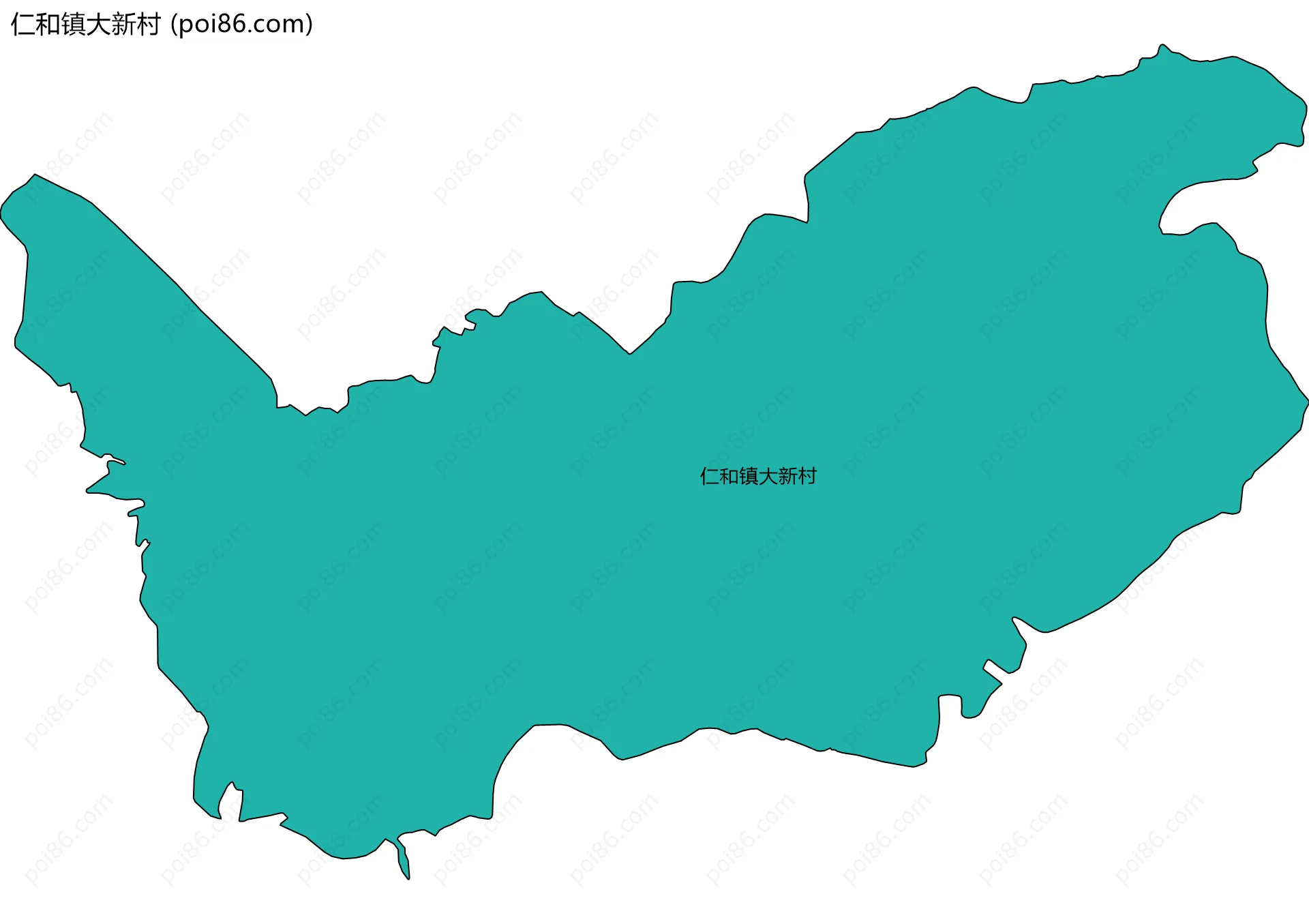 仁和镇大新村边界地图