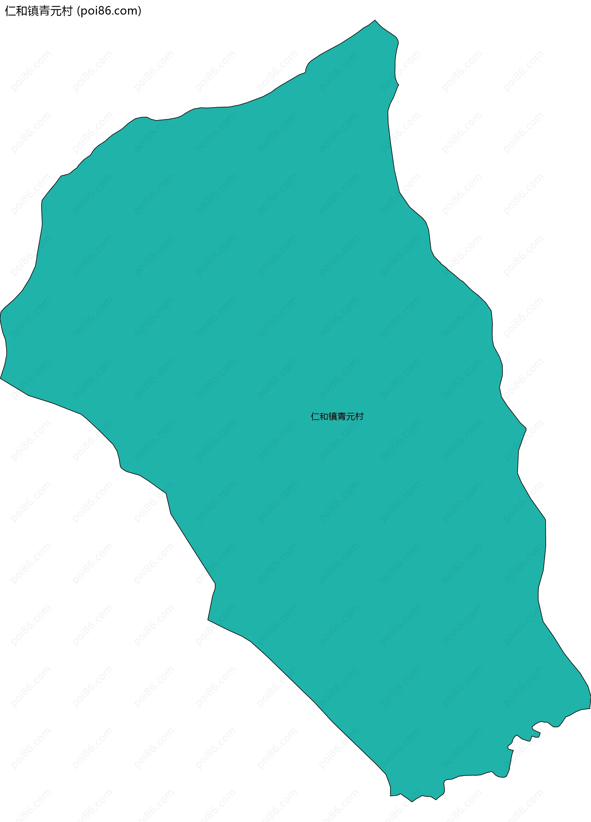 仁和镇青元村边界地图