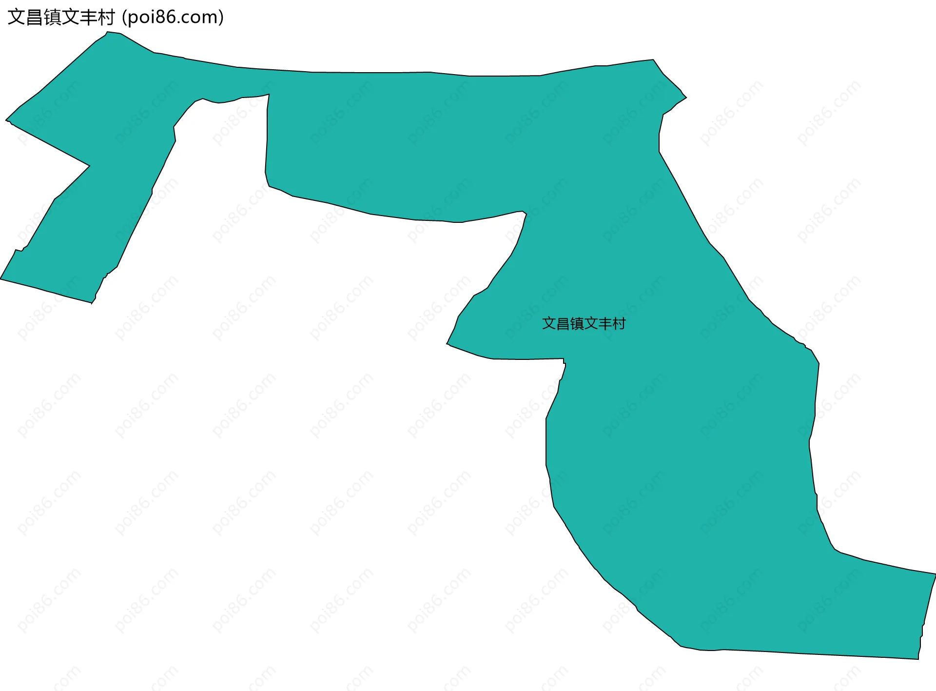 文昌镇文丰村边界地图