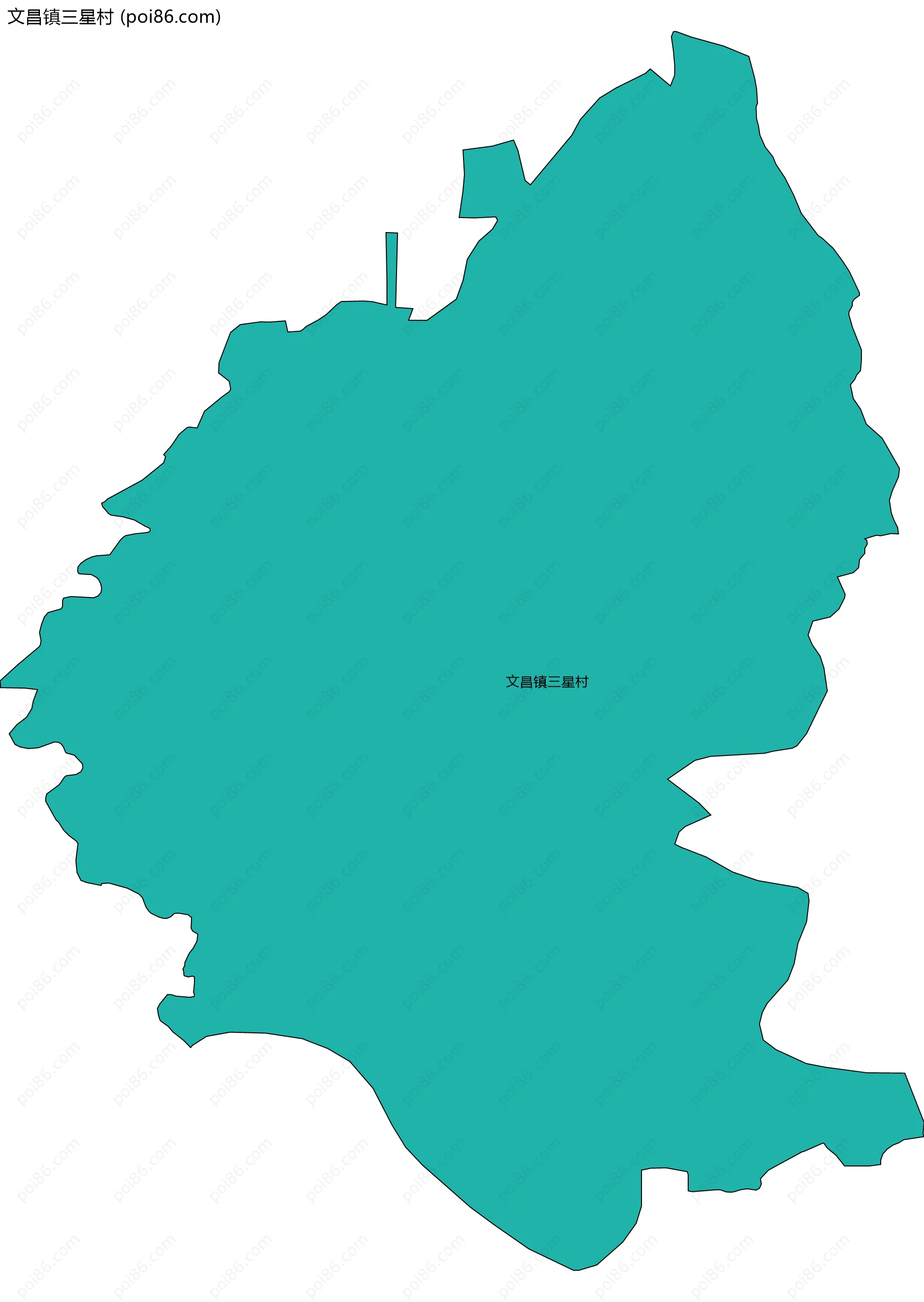 文昌镇三星村边界地图