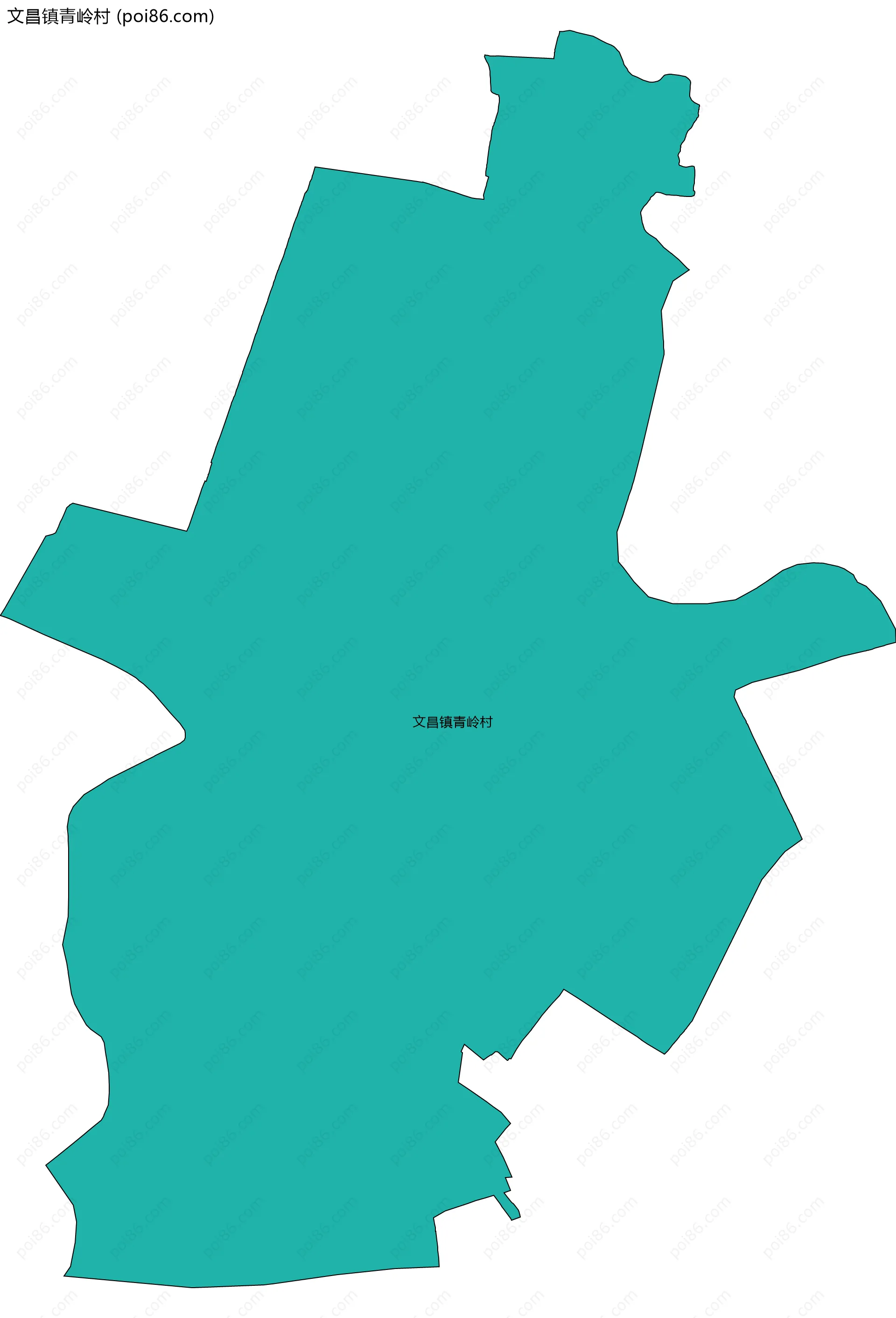 文昌镇青岭村边界地图