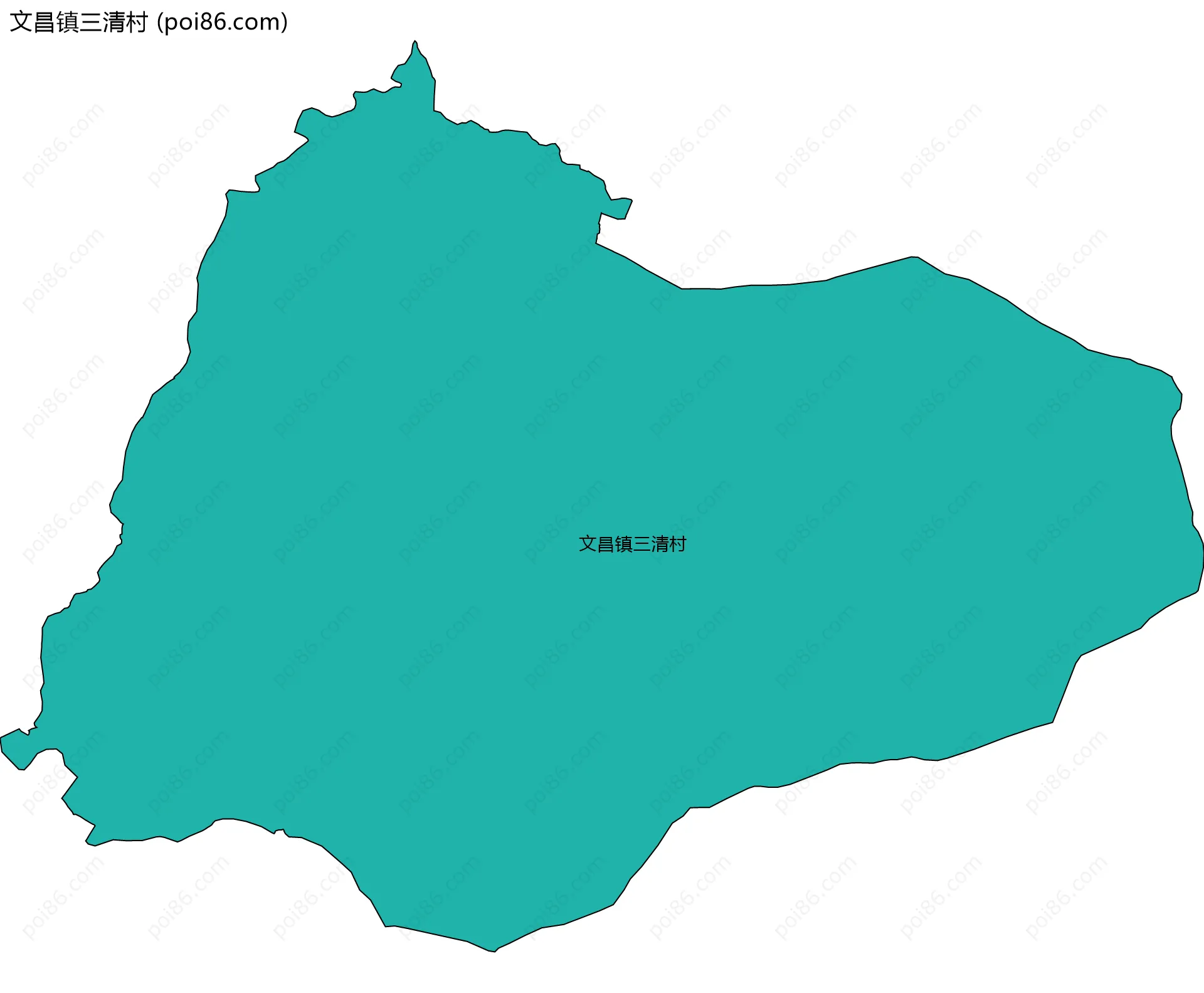 文昌镇三清村边界地图