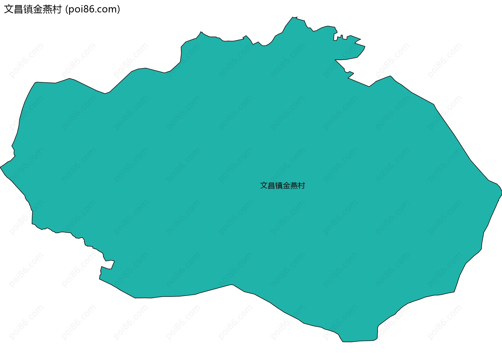 文昌镇金燕村边界地图