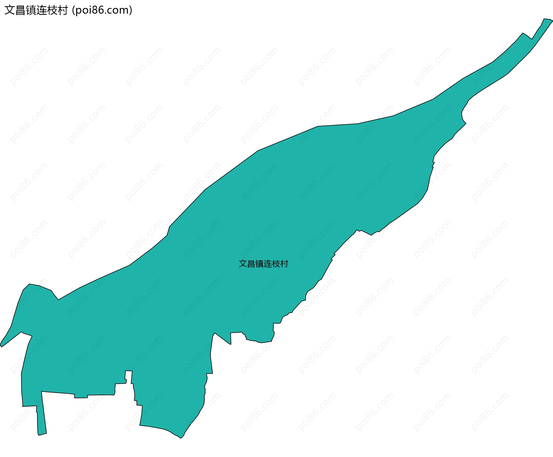 文昌镇连枝村边界地图