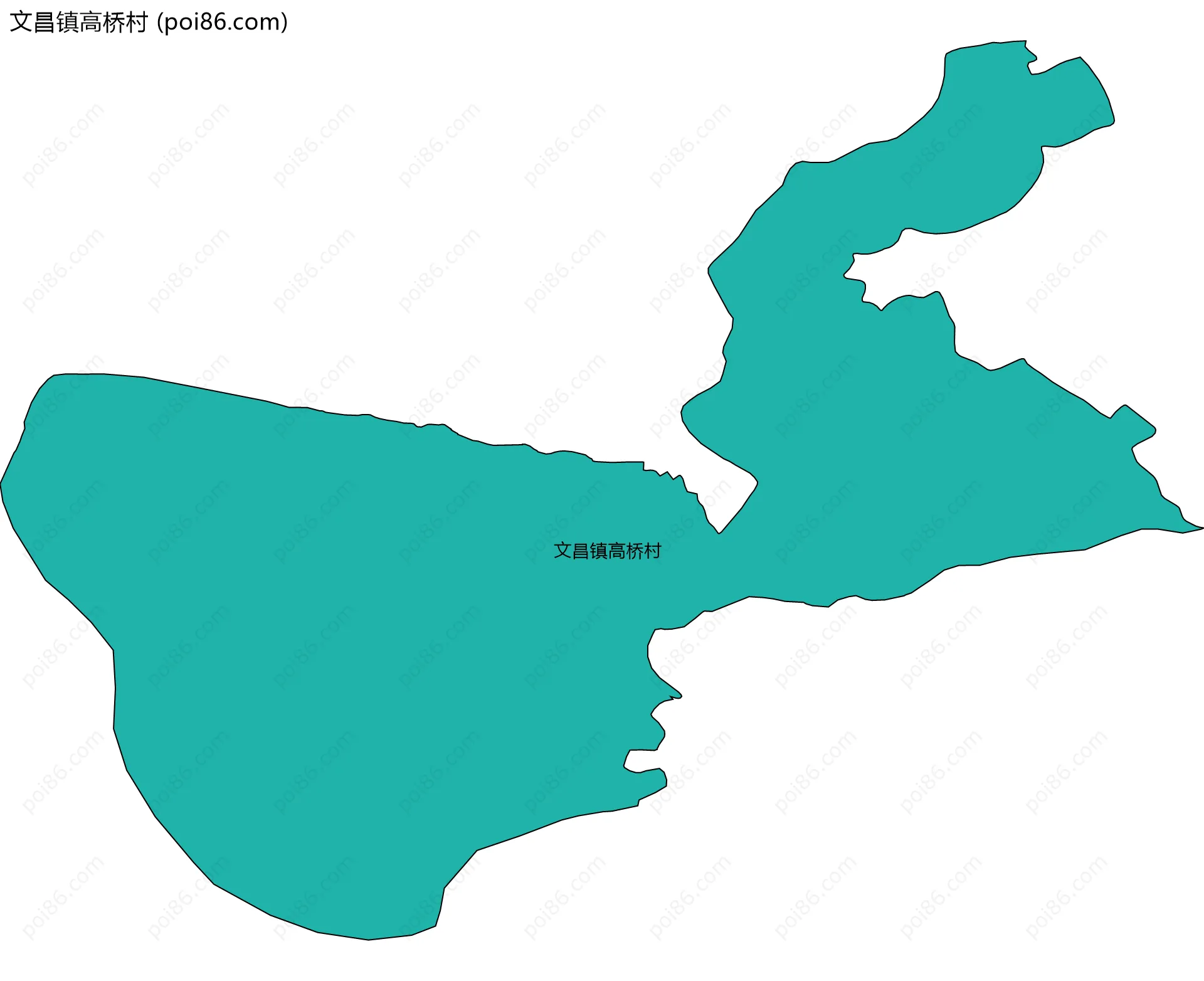文昌镇高桥村边界地图