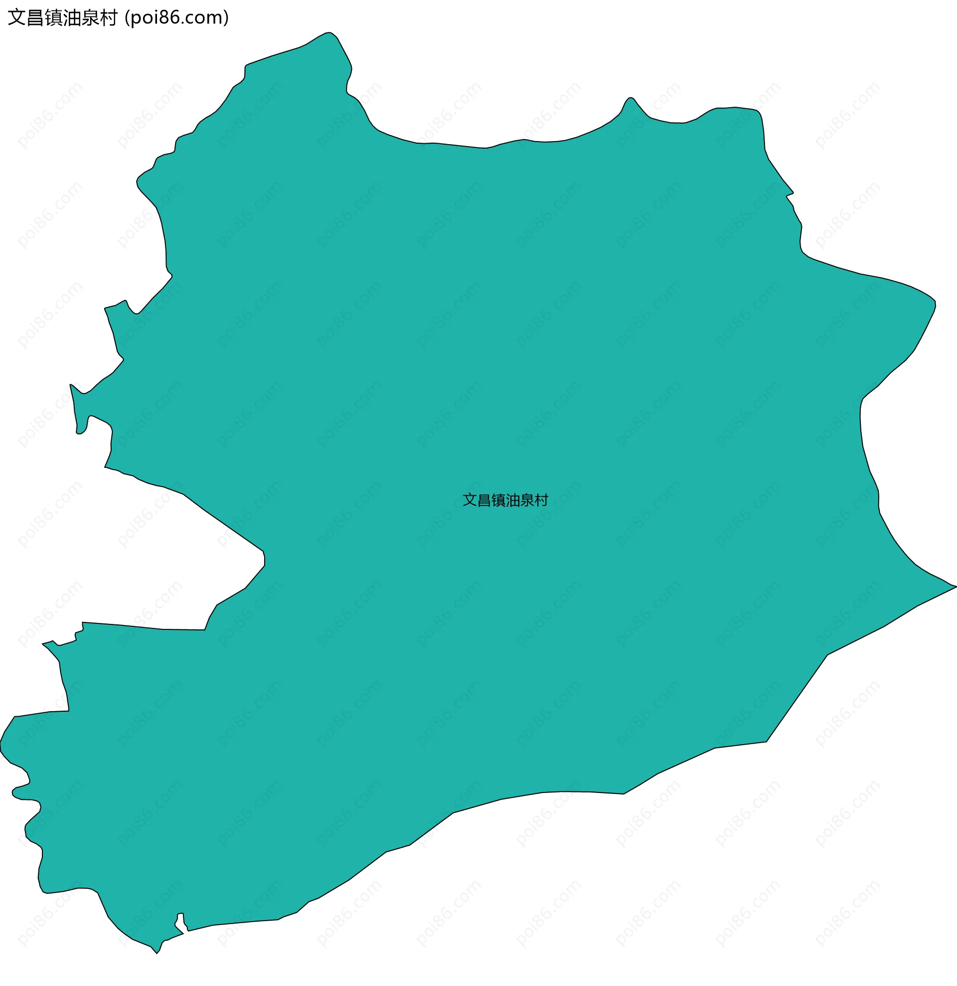 文昌镇油泉村边界地图