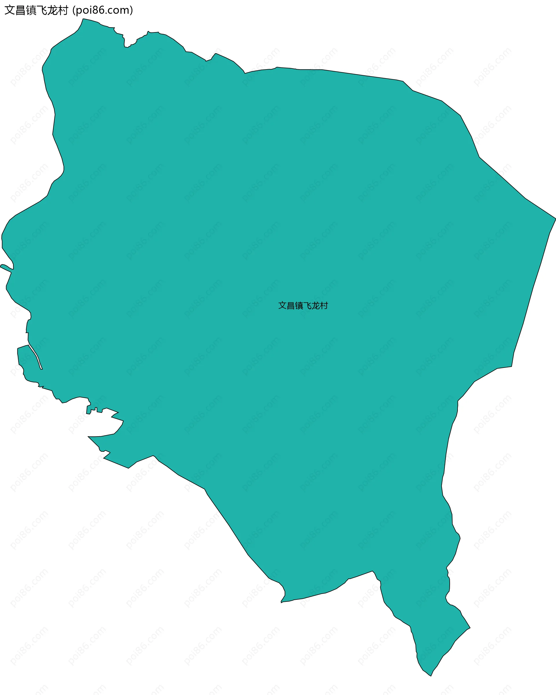 文昌镇飞龙村边界地图