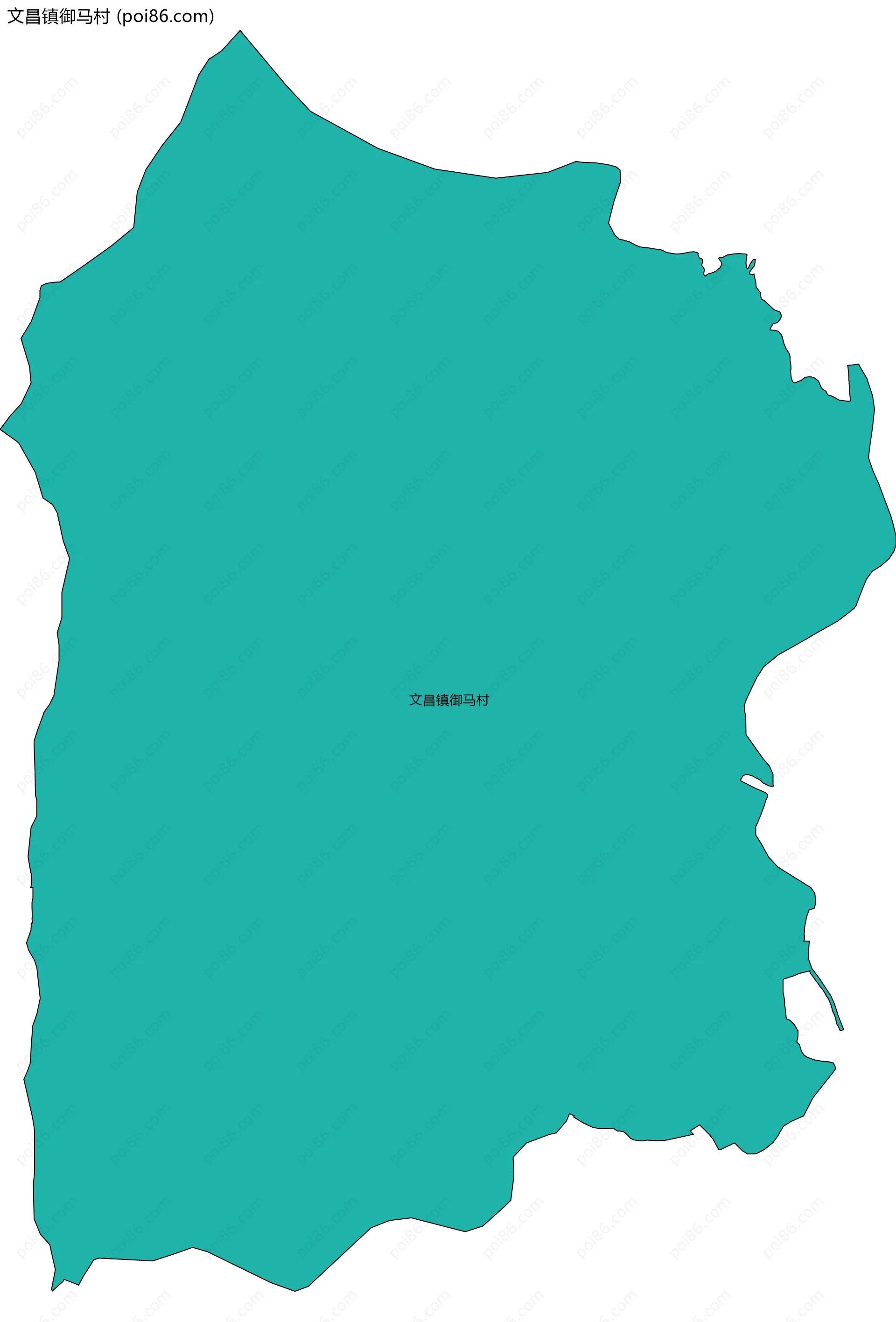 文昌镇御马村边界地图