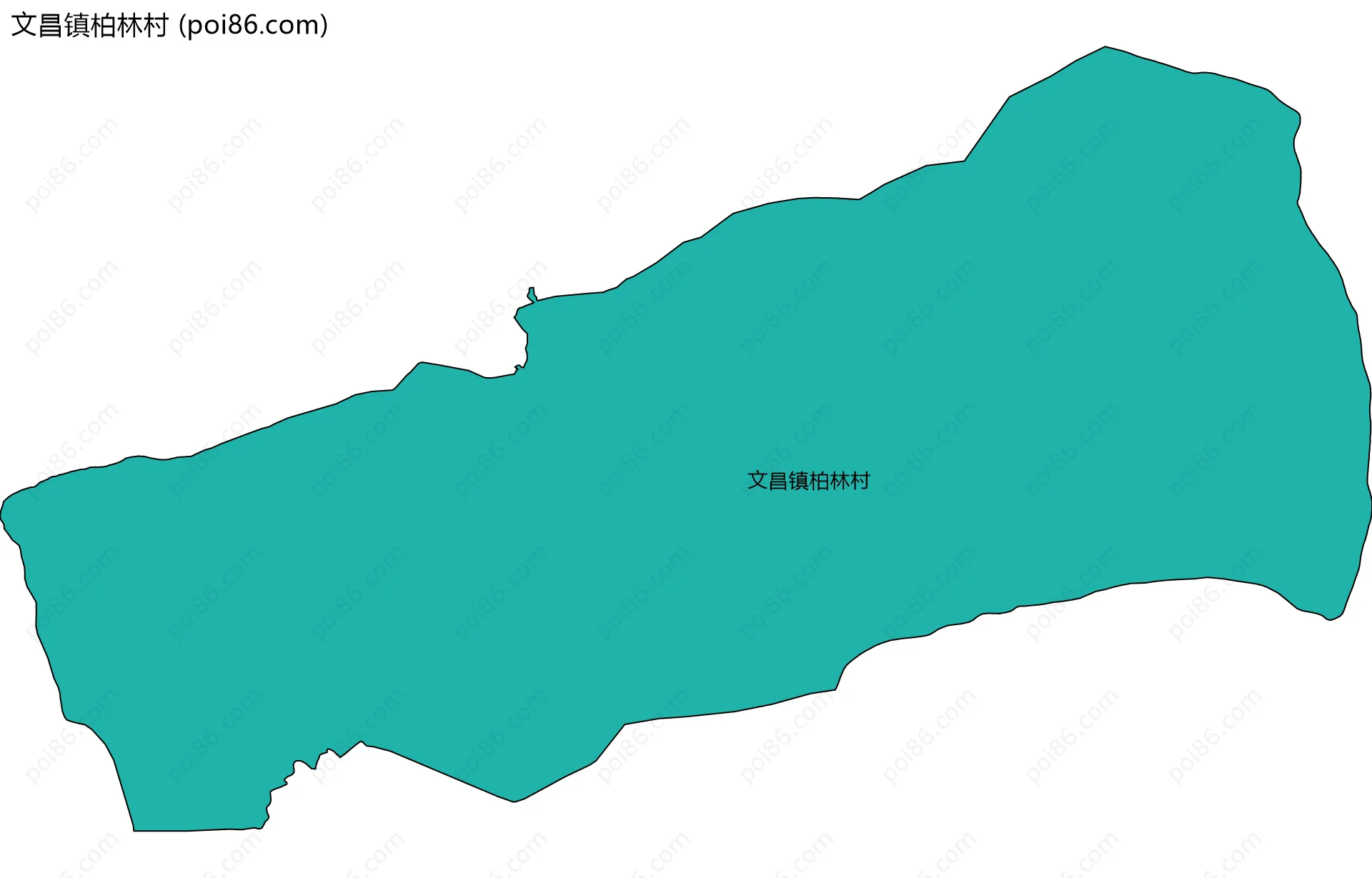 文昌镇柏林村边界地图