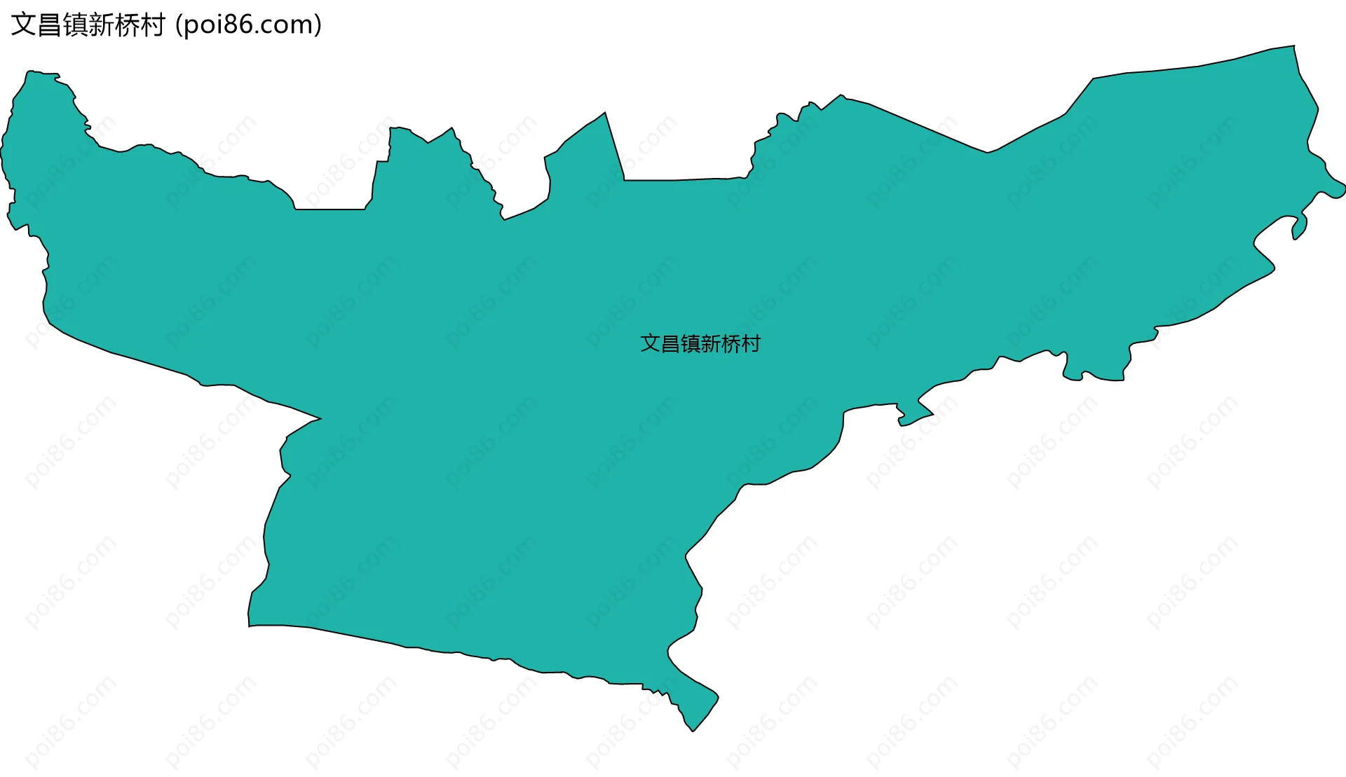 文昌镇新桥村边界地图