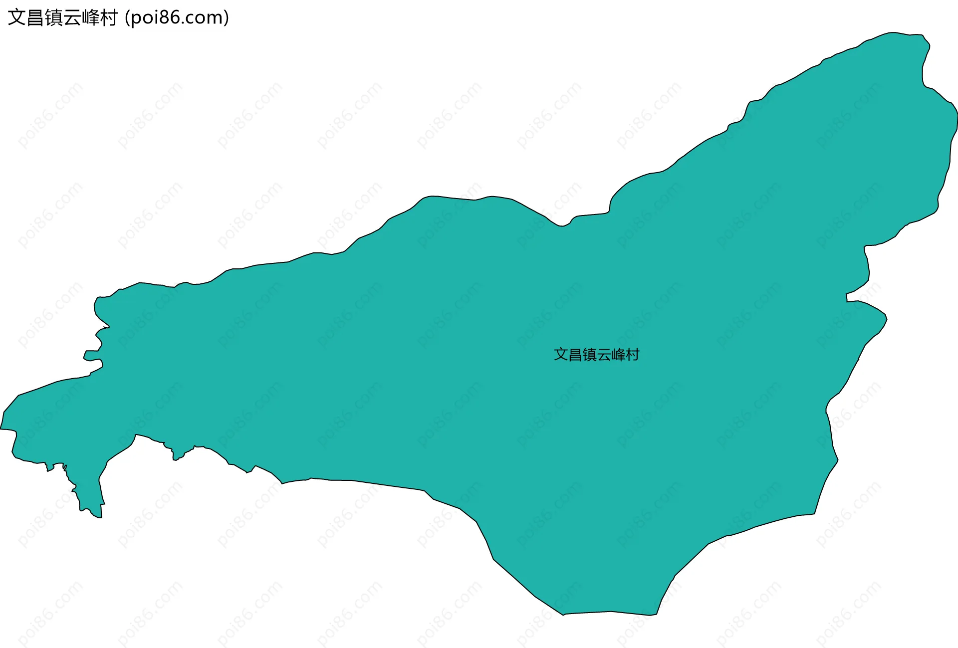 文昌镇云峰村边界地图