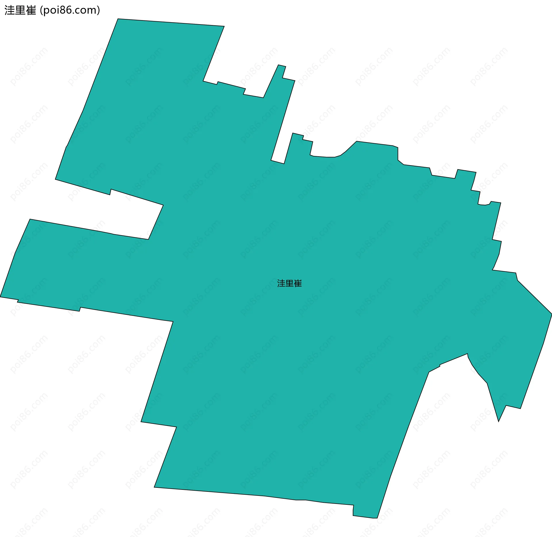 洼里崔边界地图