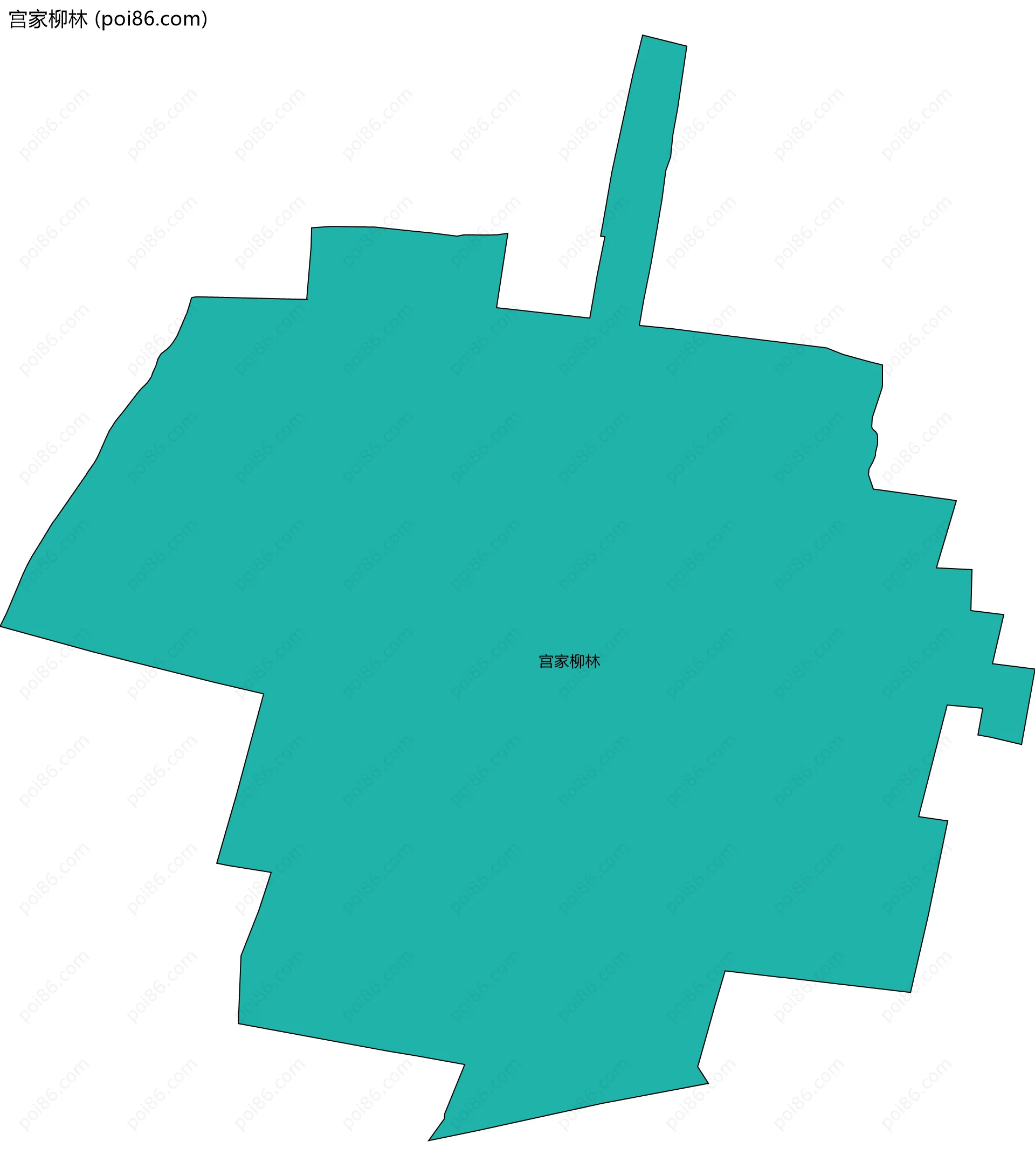 宫家柳林边界地图