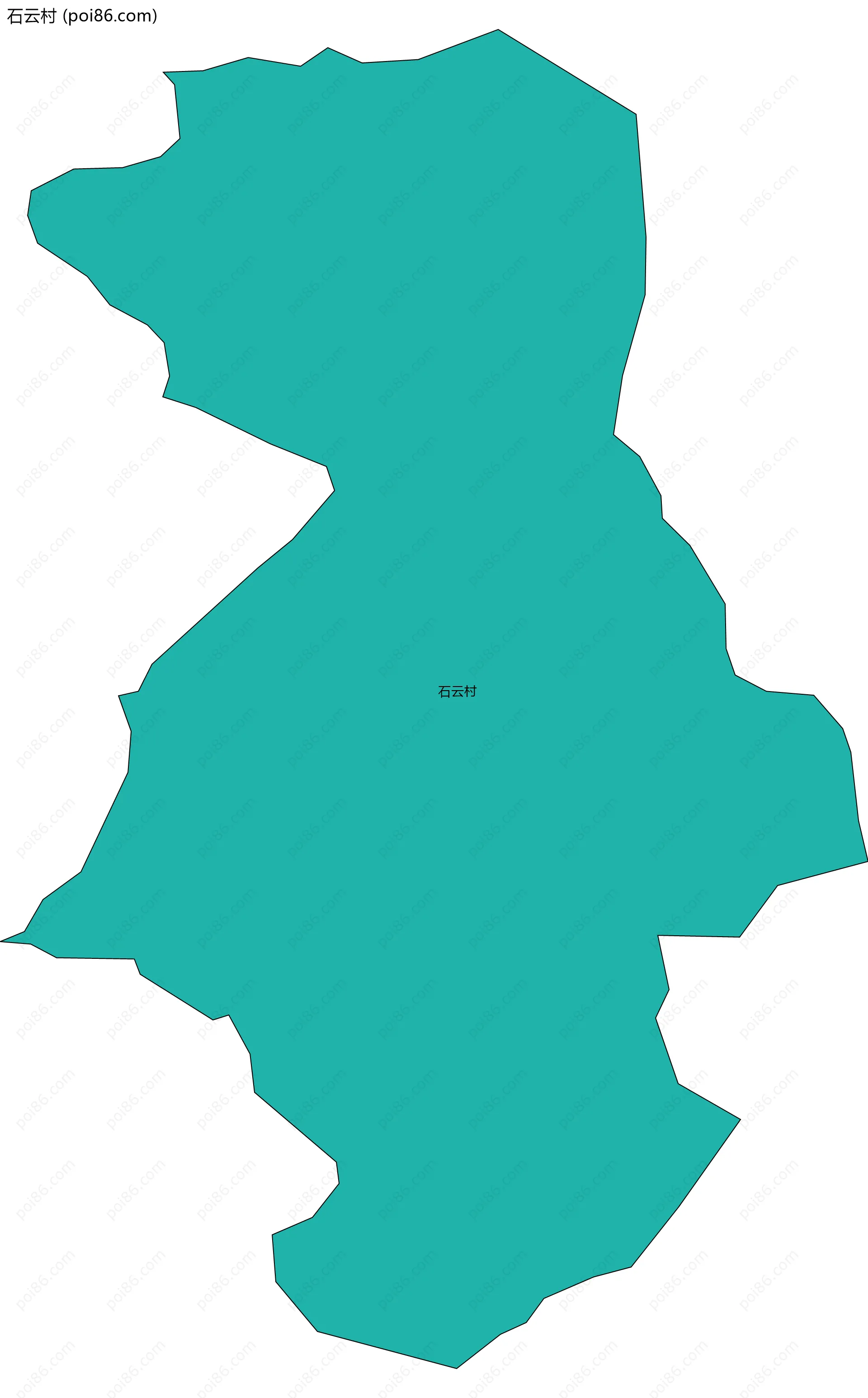 石云村边界地图