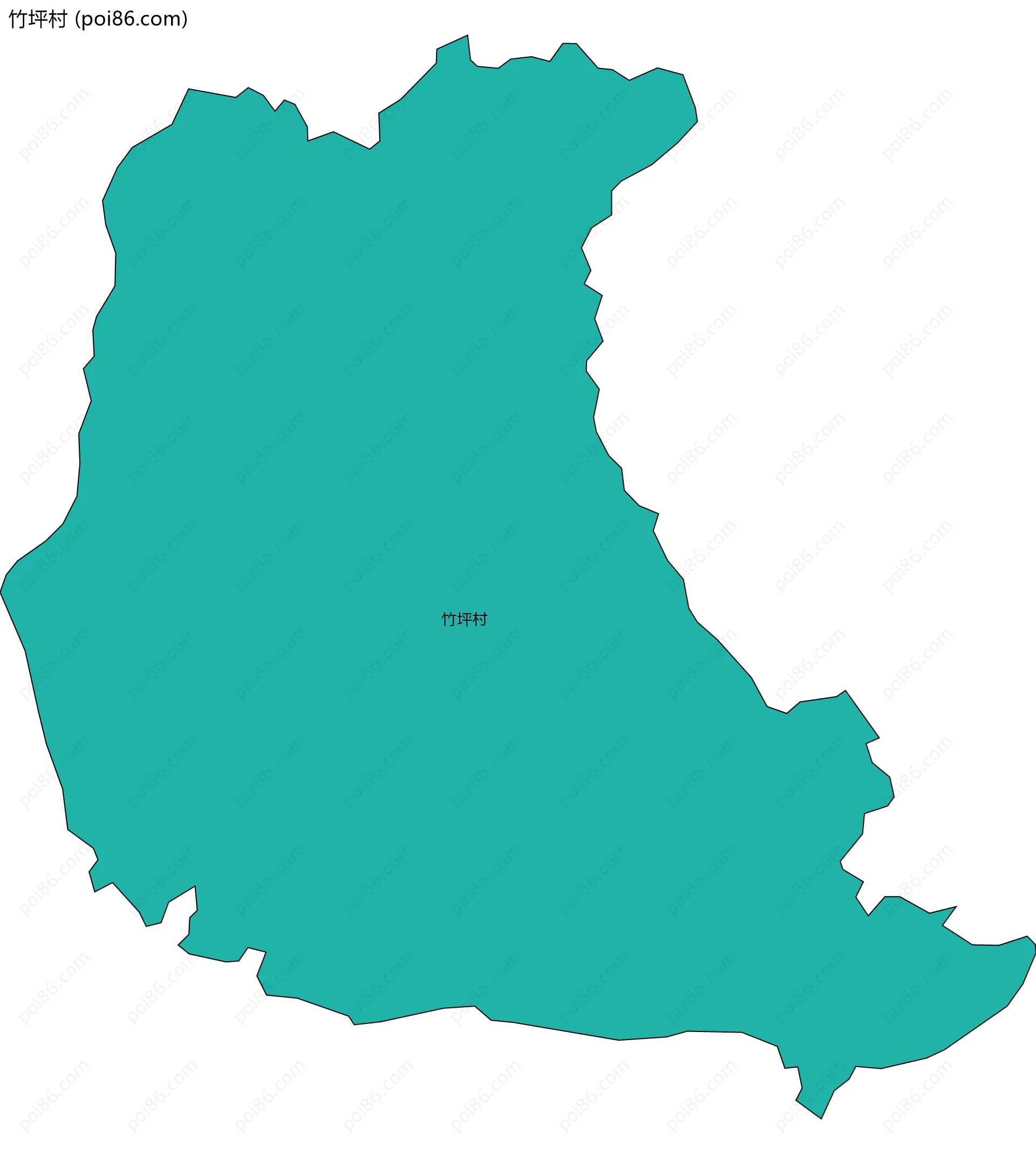 竹坪村边界地图