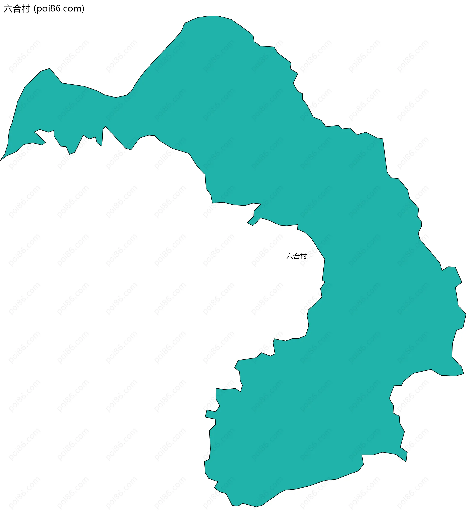 六合村边界地图