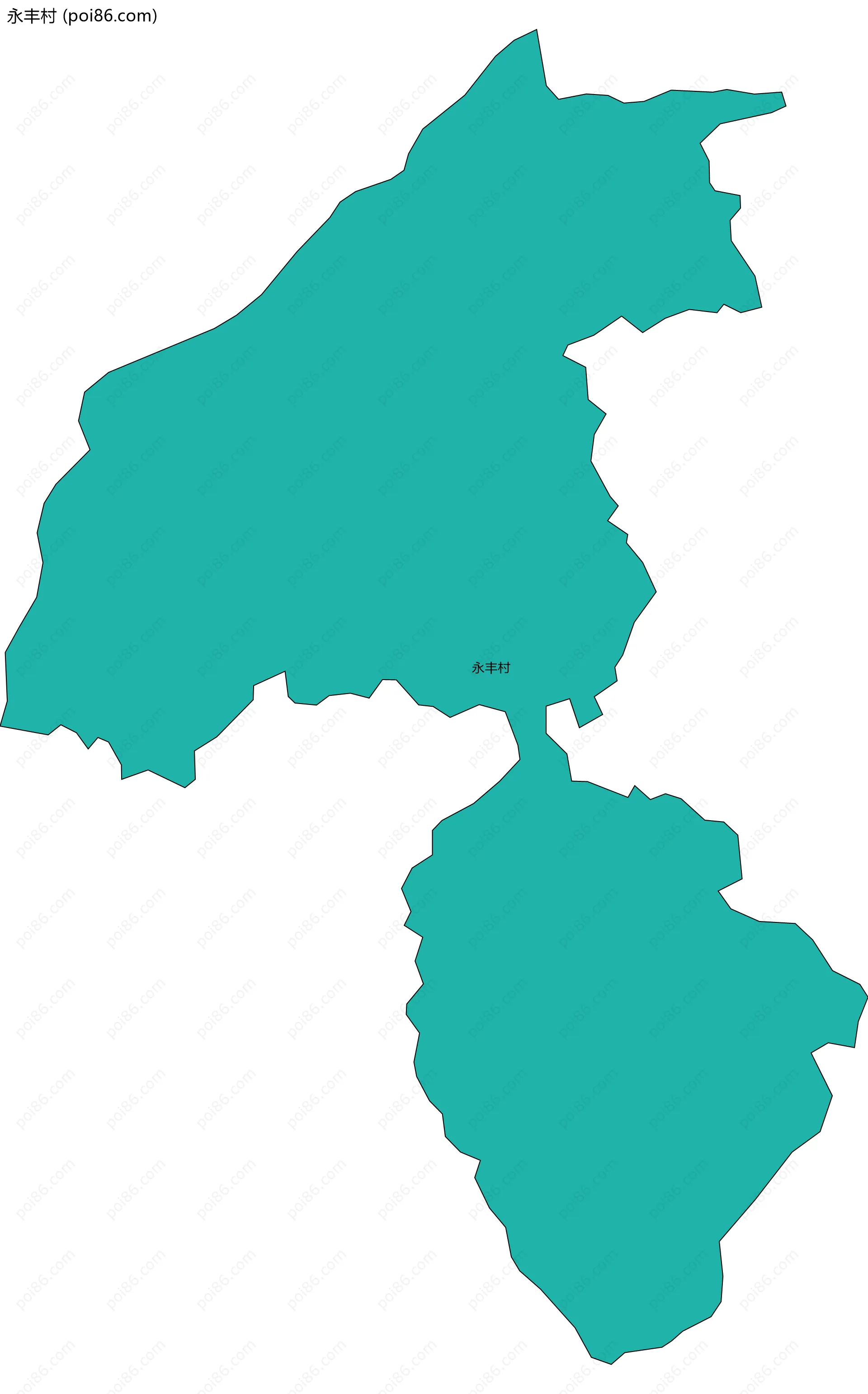 永丰村边界地图