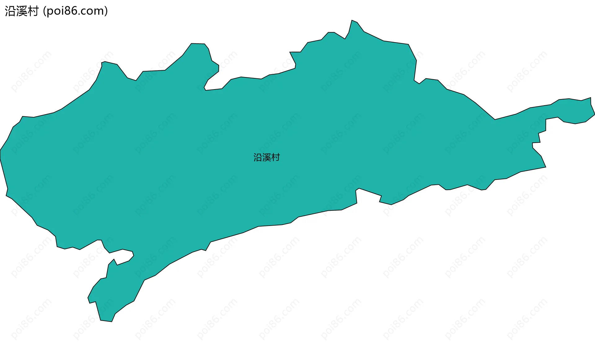 沿溪村边界地图