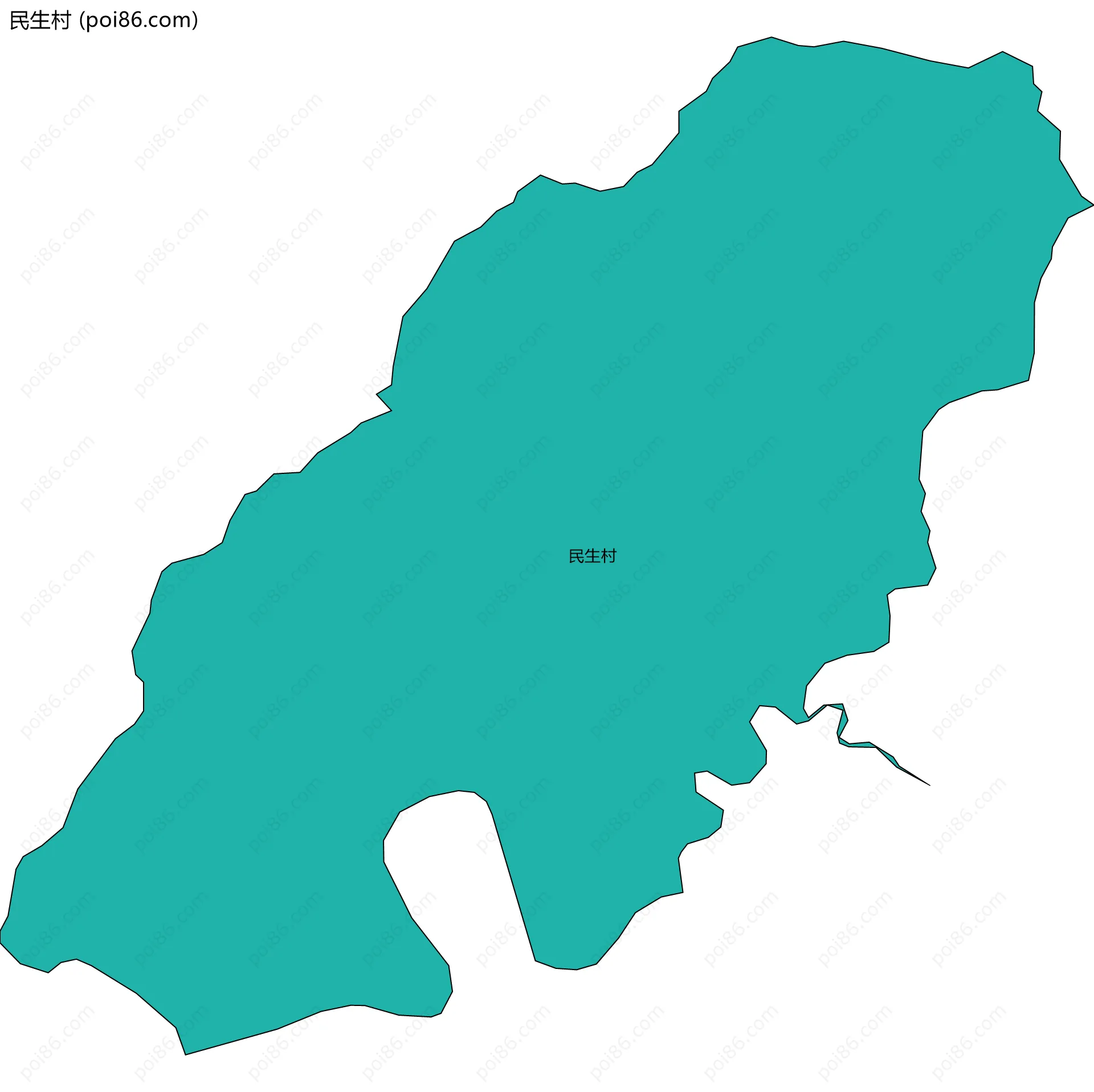 民生村边界地图