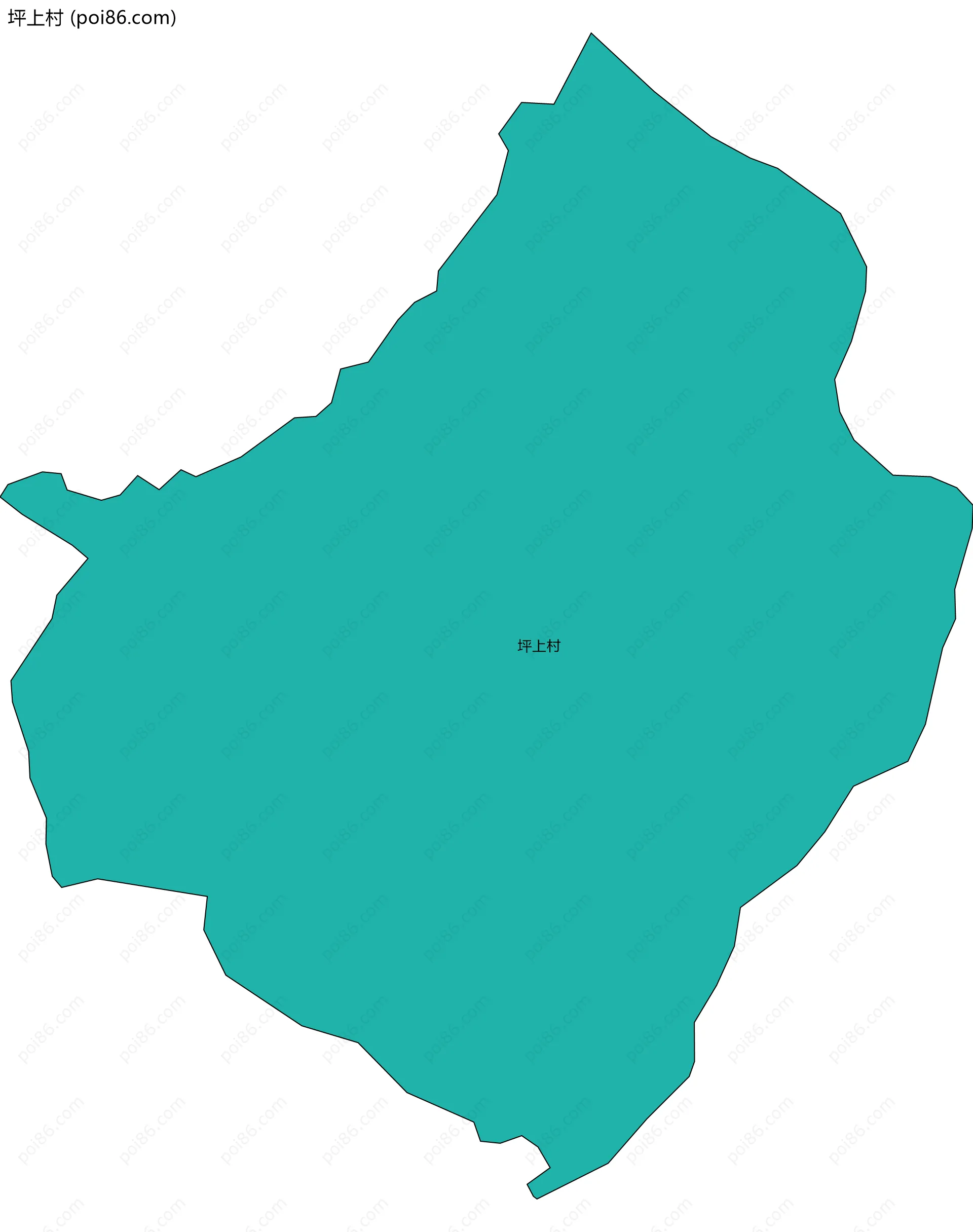 坪上村边界地图