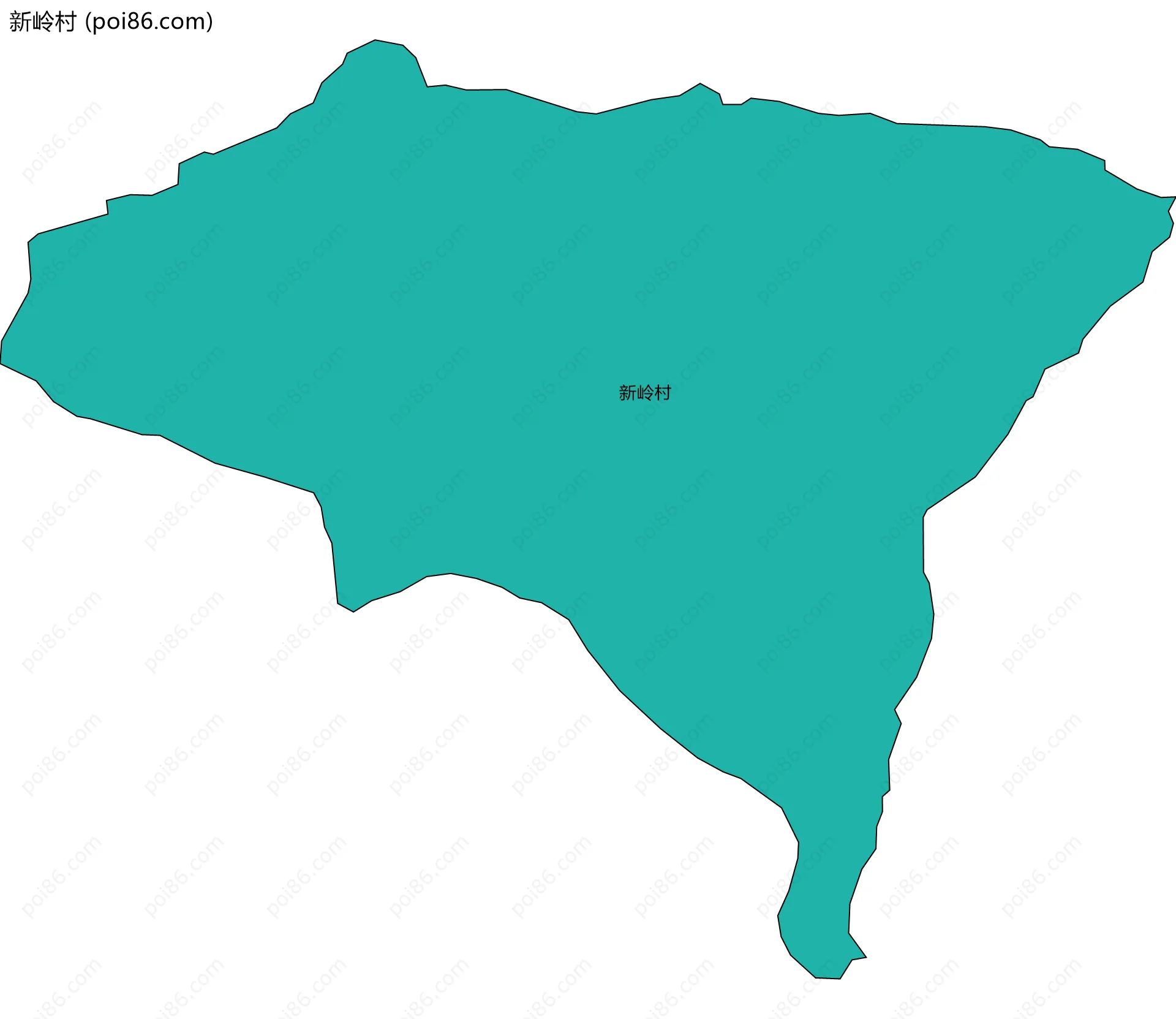 新岭村边界地图