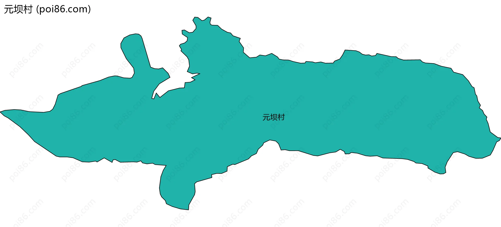 元坝村边界地图