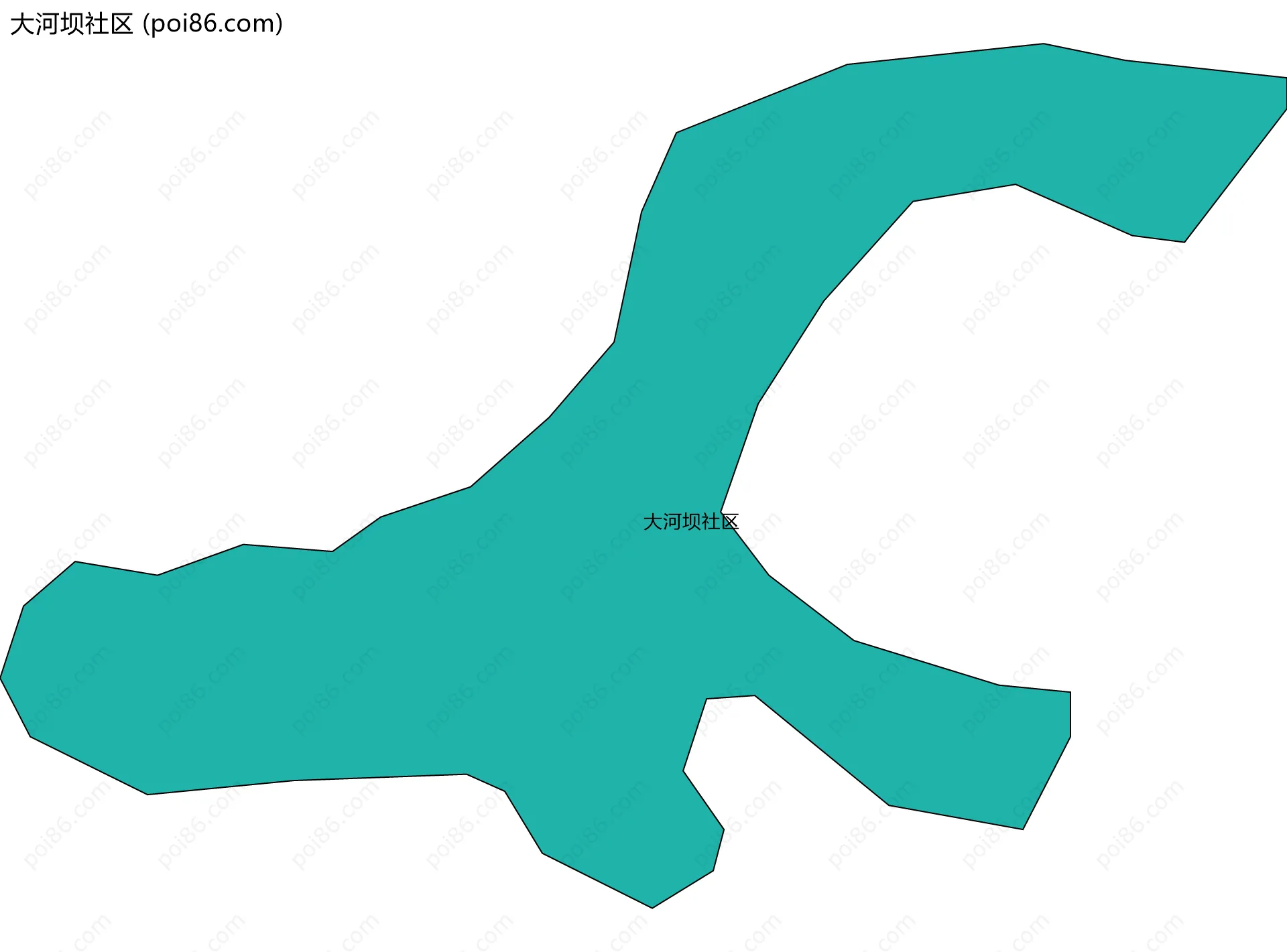 大河坝社区边界地图