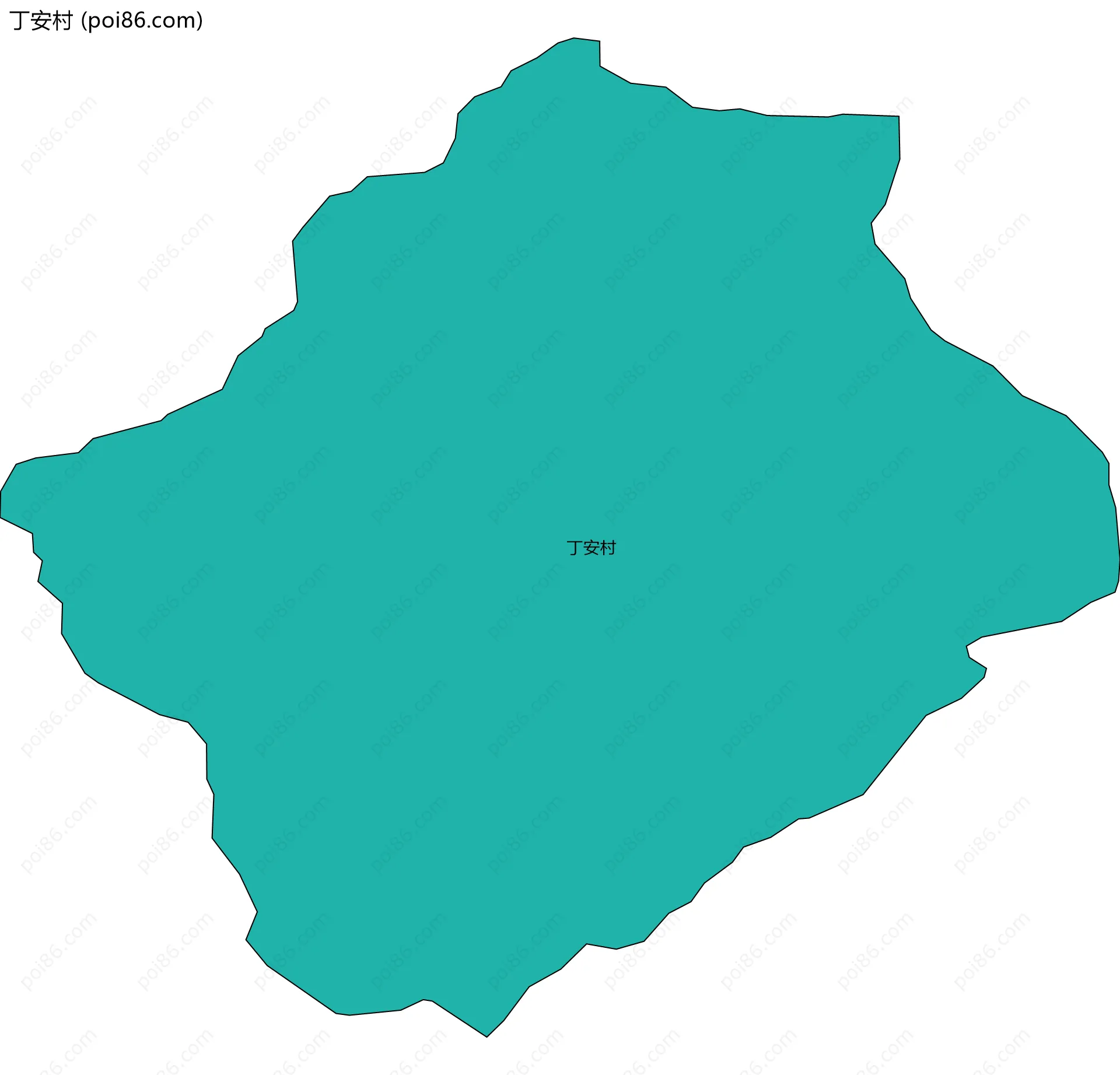 丁安村边界地图