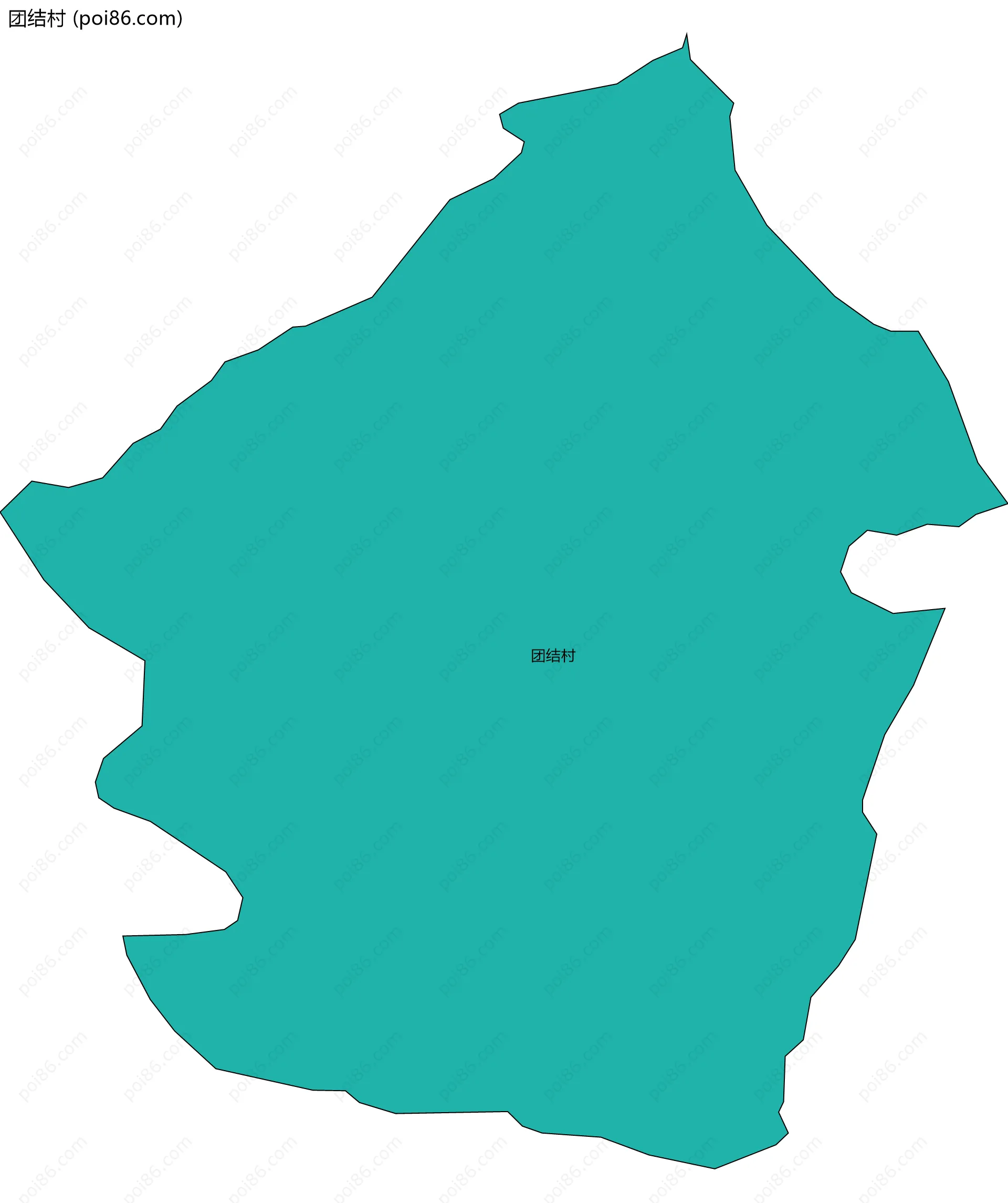 团结村边界地图