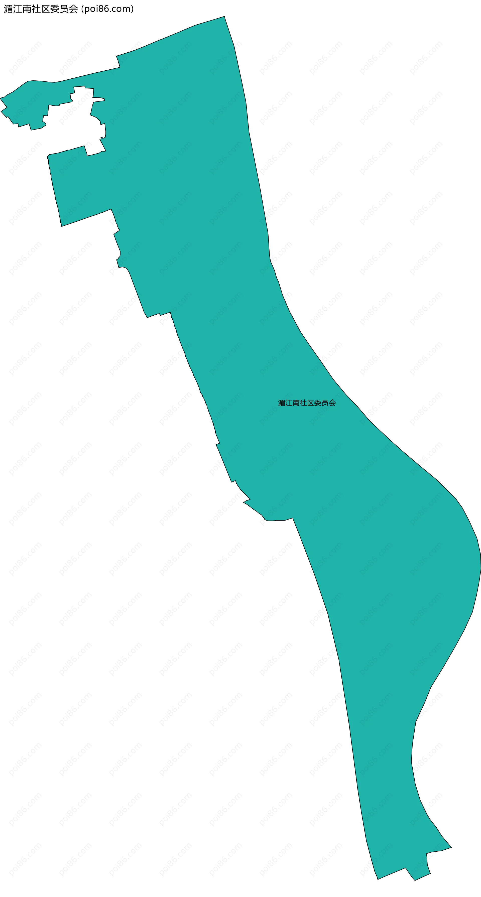 湄江南社区委员会边界地图