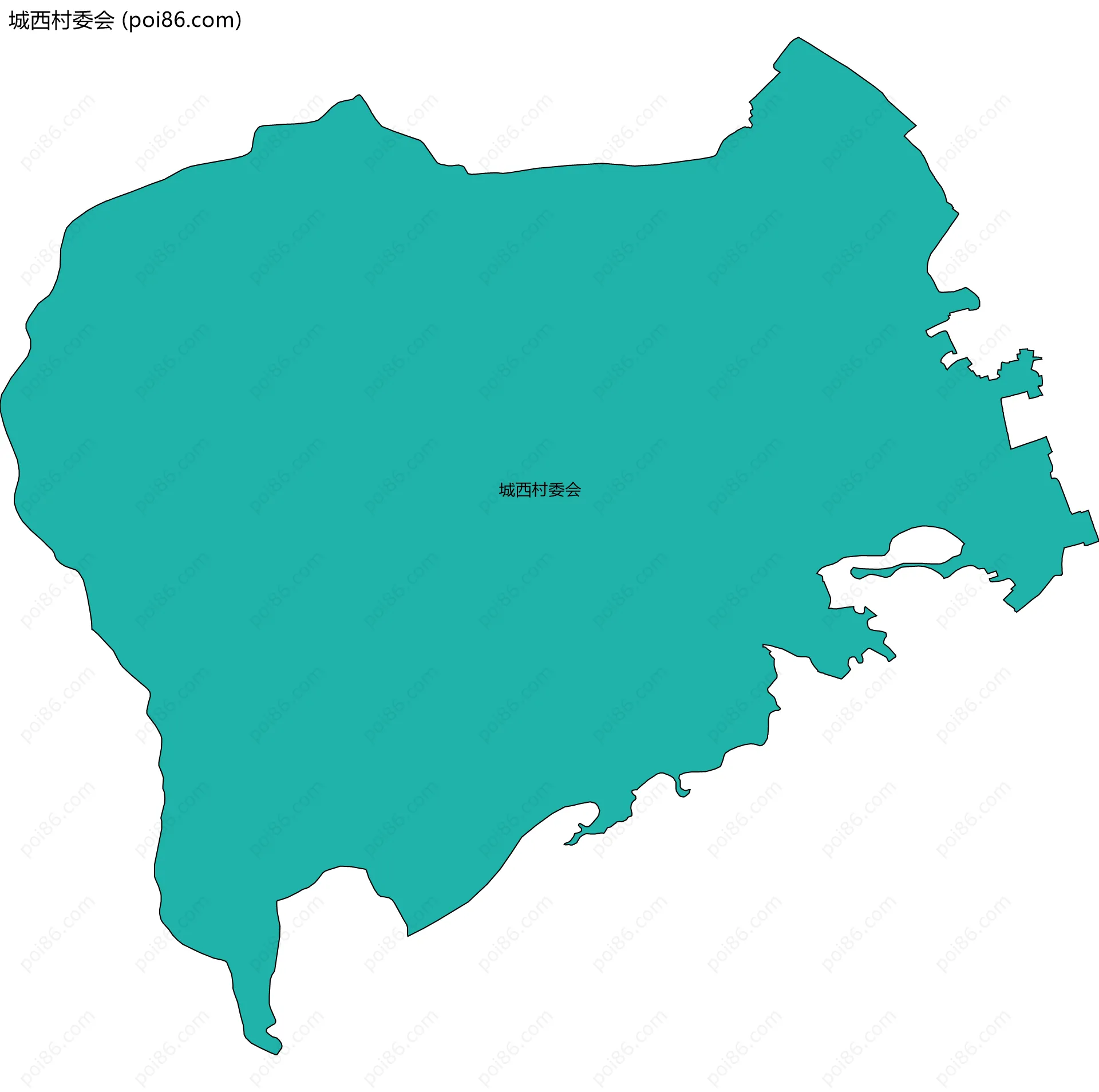 城西村委会边界地图