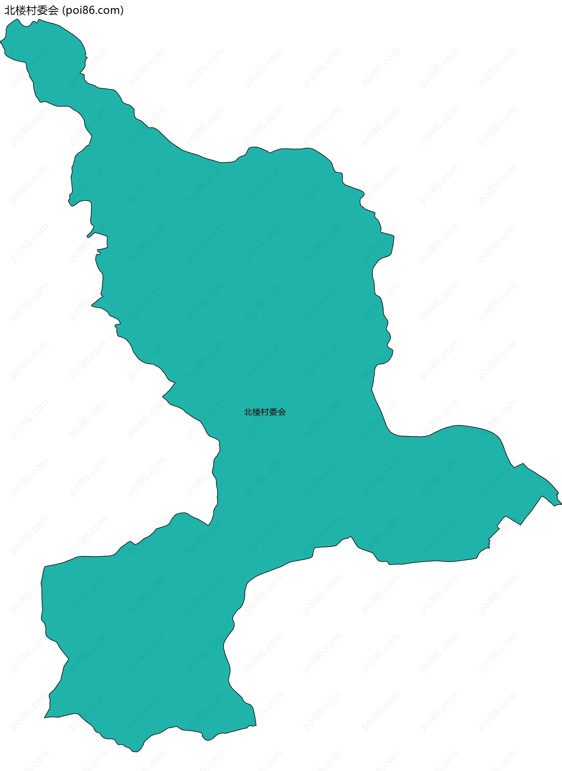 北楼村委会边界地图